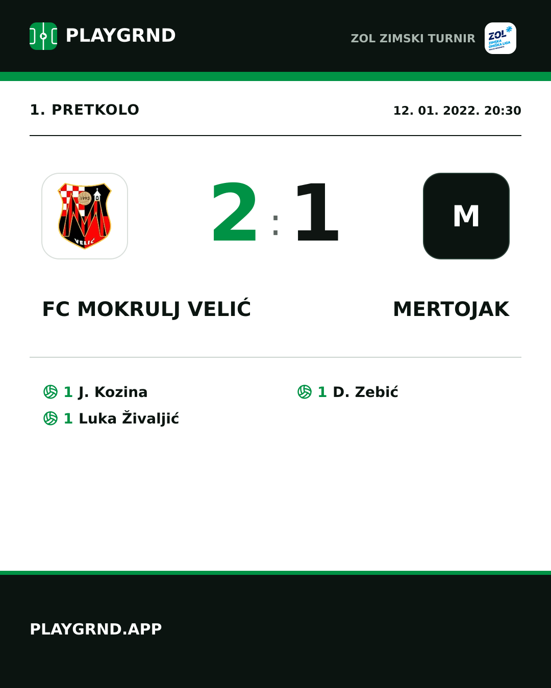 Instagram slika: FC Mokrulj Velić 2:1 Mertojak