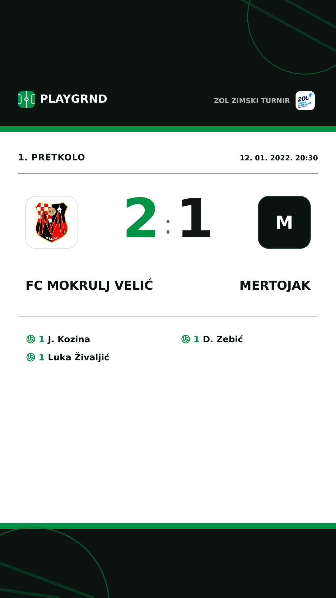 Instagram slika: FC Mokrulj Velić 2:1 Mertojak