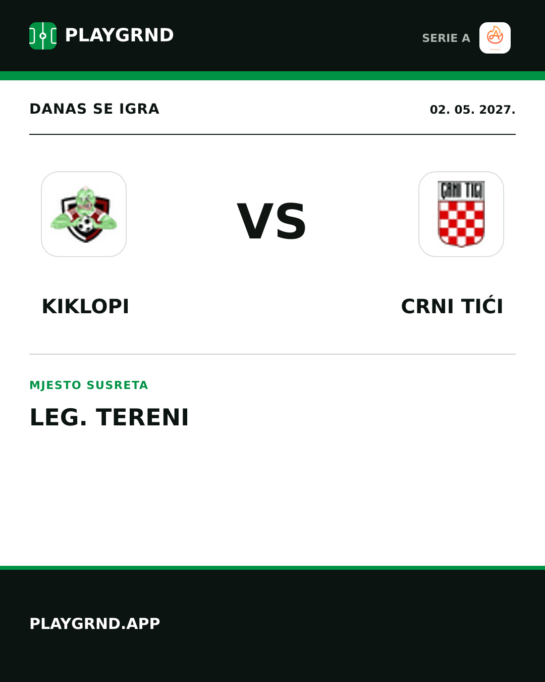 Instagram slika: Kiklopi vs Crni Tići