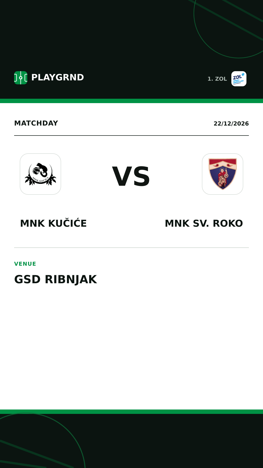 Instagram artwork: MNK Kučiće vs MNK Sv. Roko