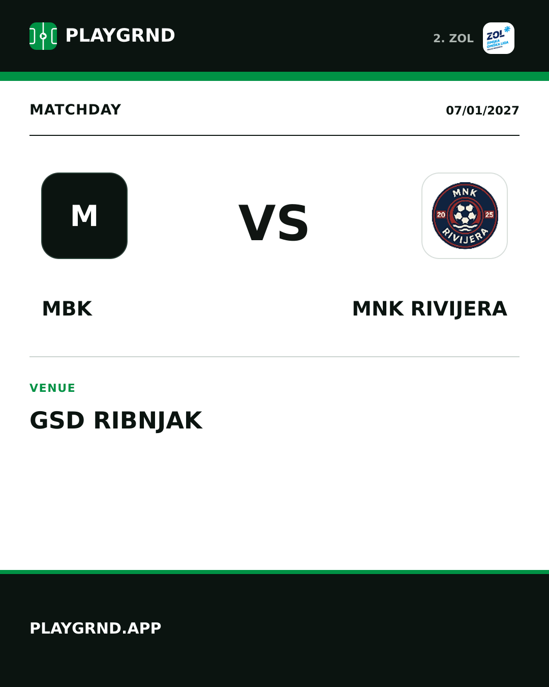 Instagram artwork: MBK vs MNK Rivijera