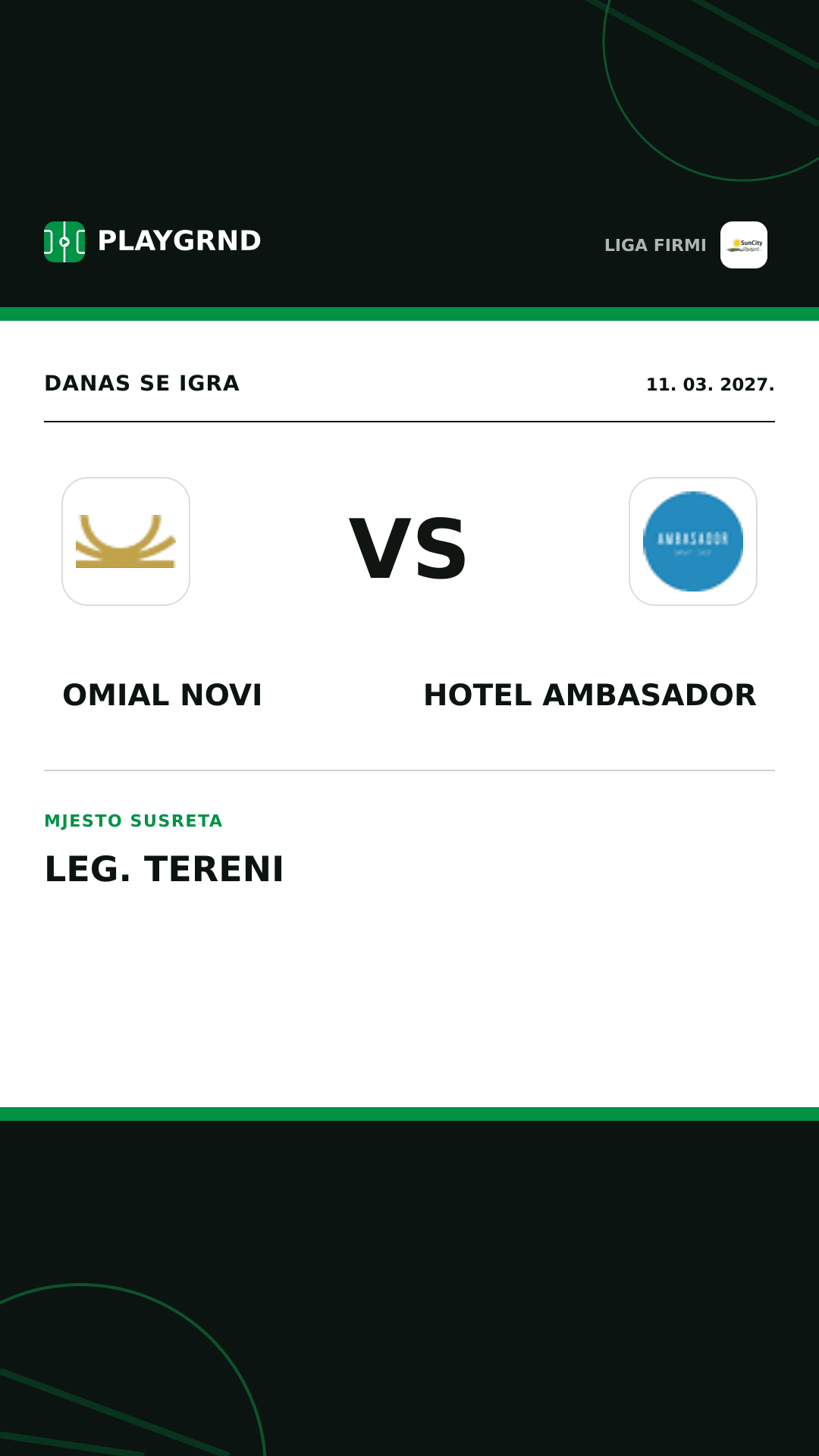 Instagram slika: Omial Novi vs Hotel Ambasador