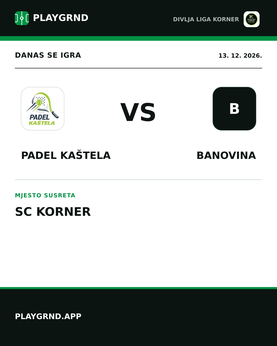 Instagram slika: Padel Kaštela vs Banovina