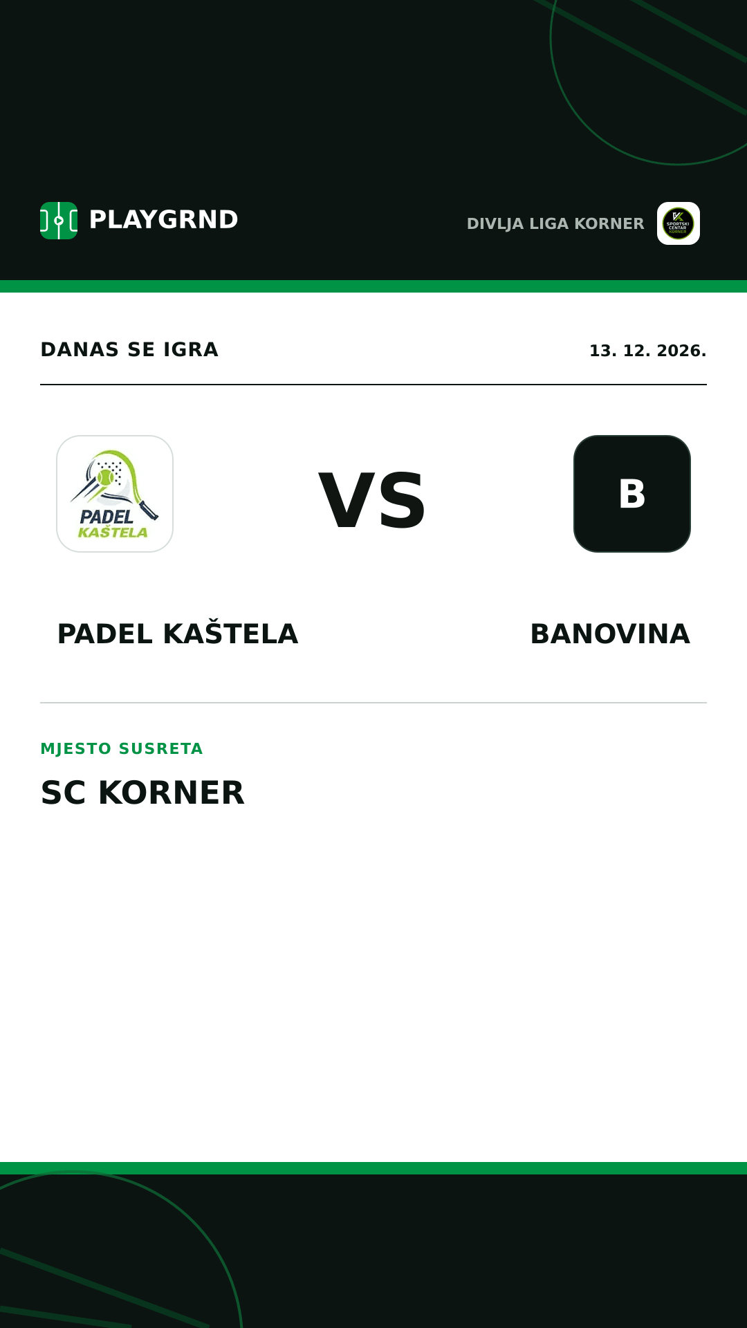 Instagram slika: Padel Kaštela vs Banovina