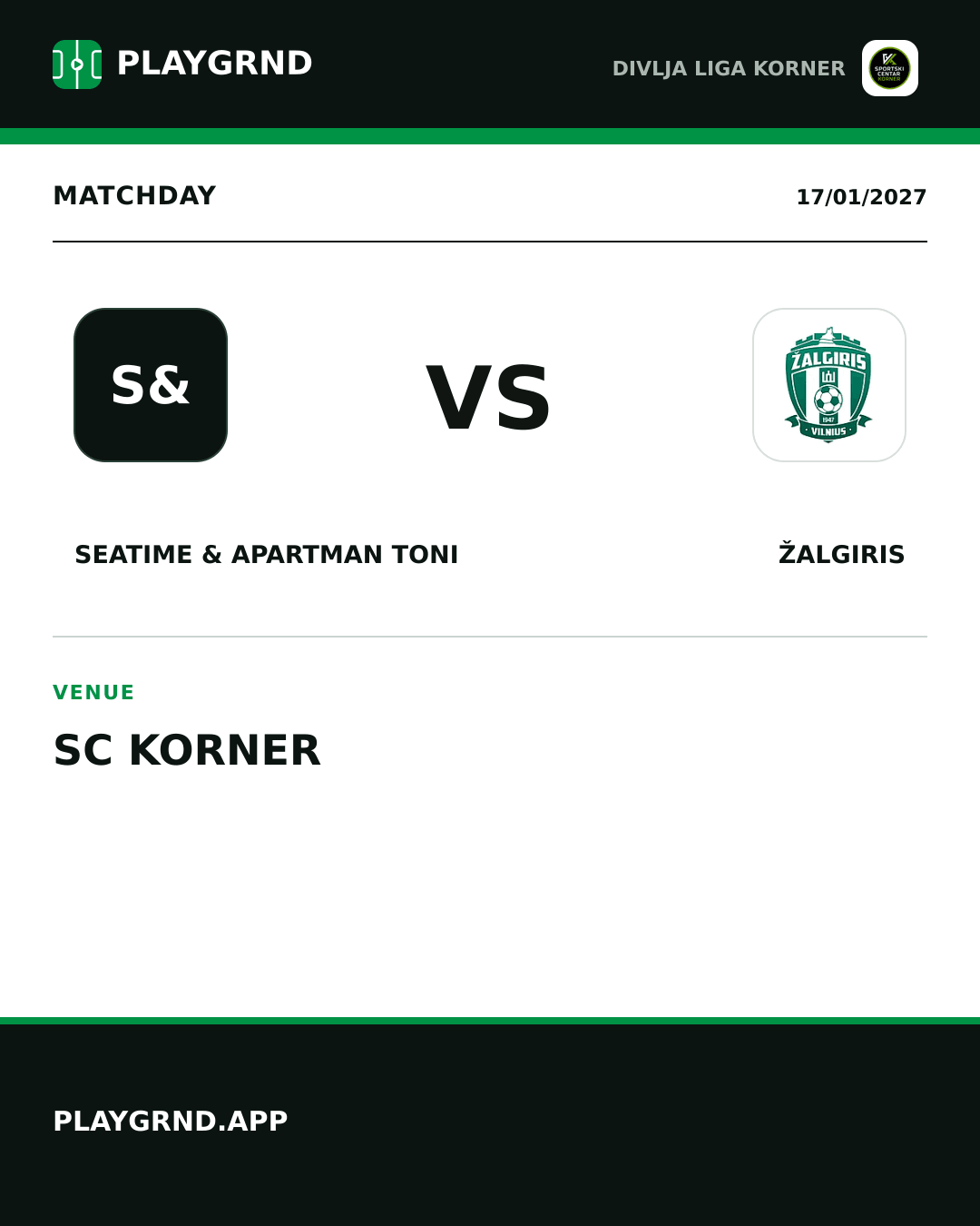 Instagram artwork: Seatime & Apartman Toni vs Žalgiris