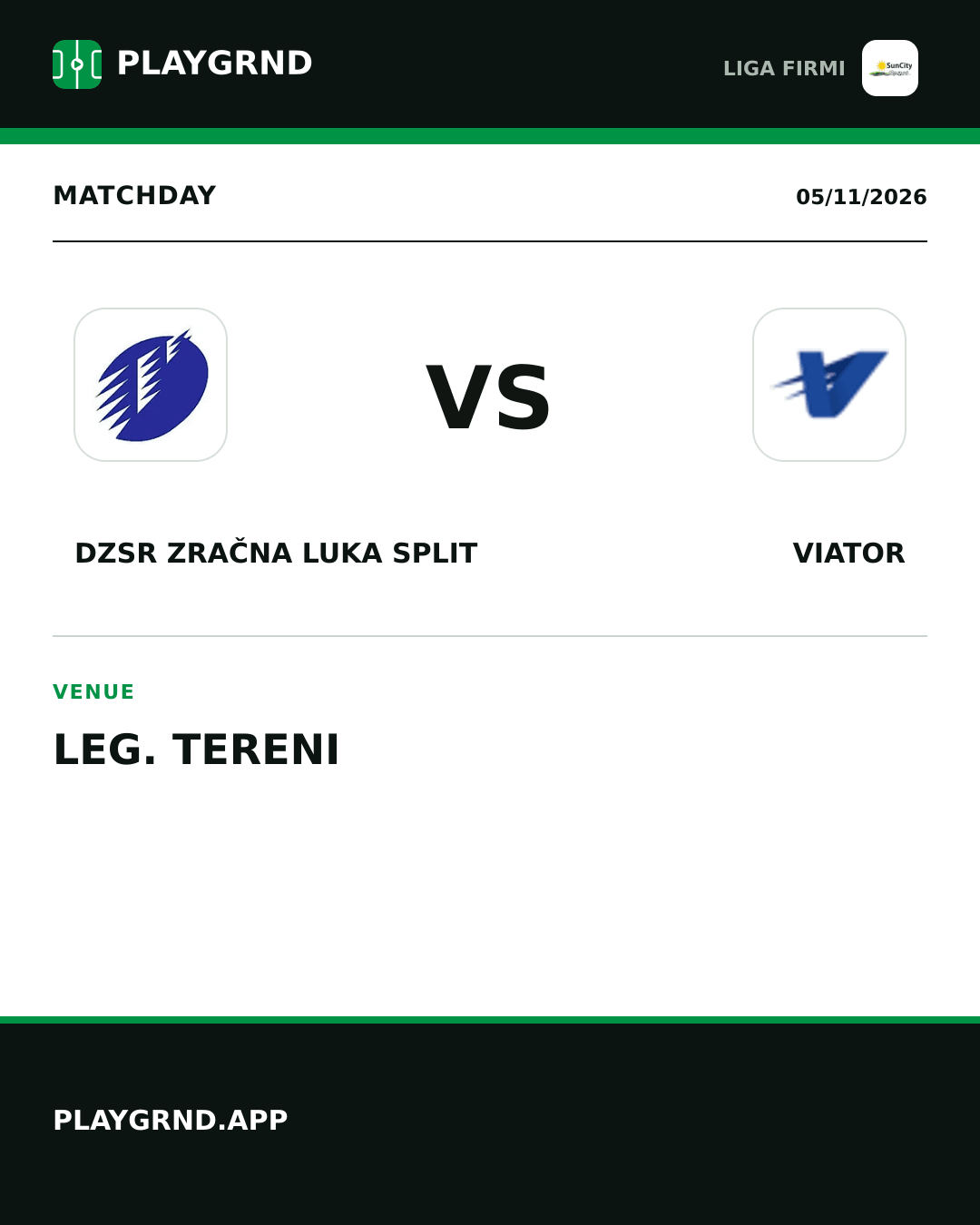 Instagram artwork: DZSR Zračna Luka Split vs Viator