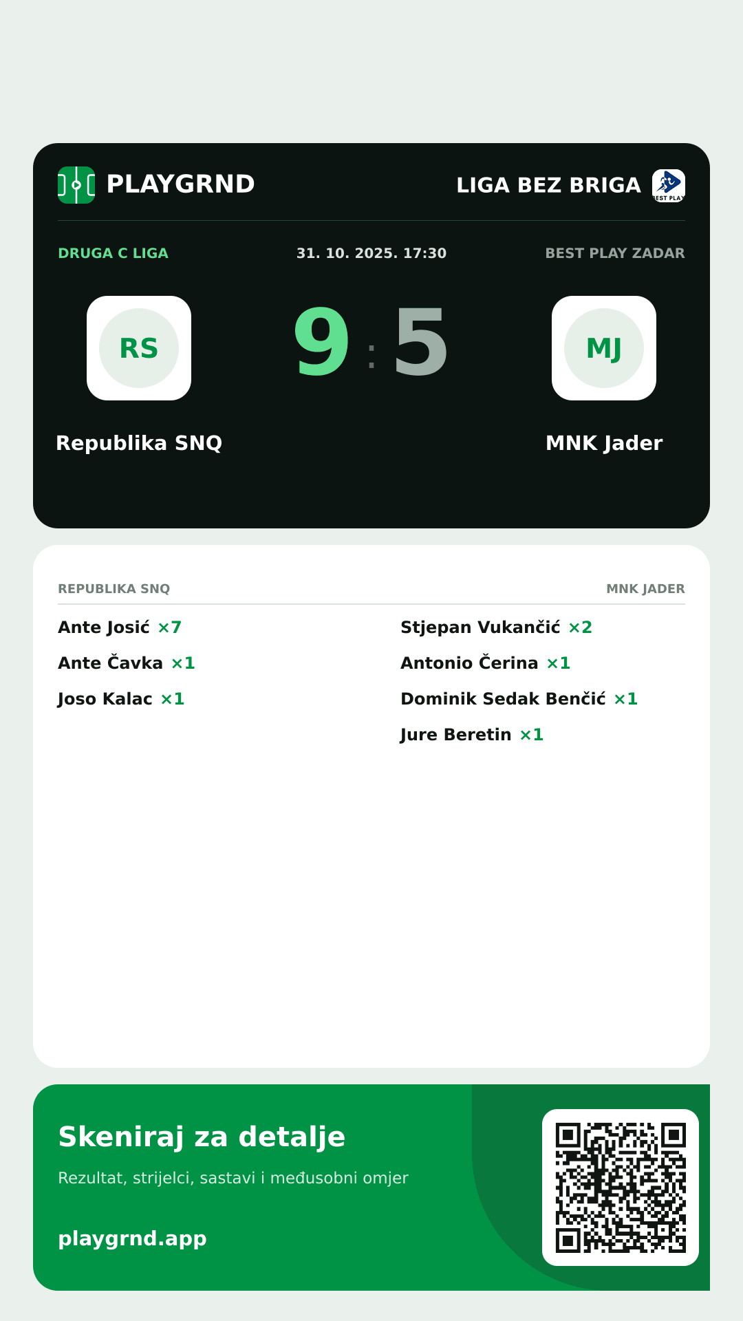 Story slika: Republika SNQ 9:5 MNK Jader