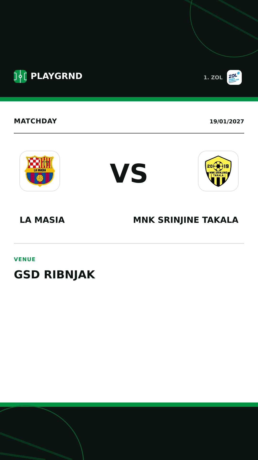 Instagram artwork: La Masia vs MNK Srinjine Takala