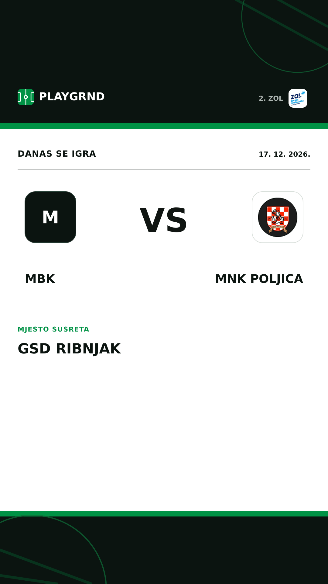 Instagram slika: MBK vs MNK Poljica