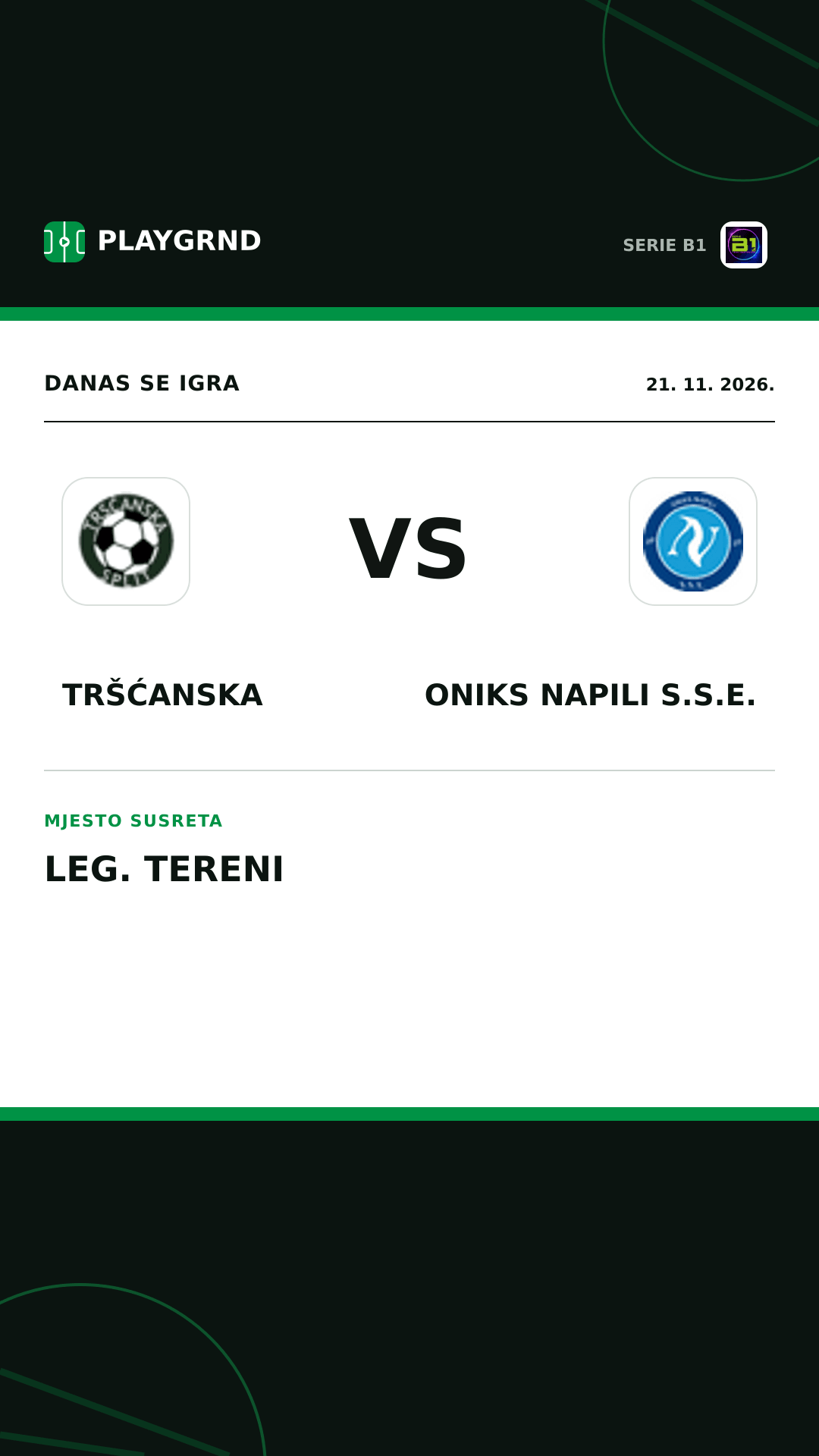 Instagram slika: Tršćanska vs Oniks Napili S.S.E.