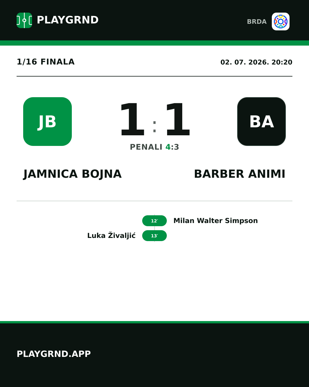 Instagram slika: Jamnica Bojna 1:1 Barber Animi