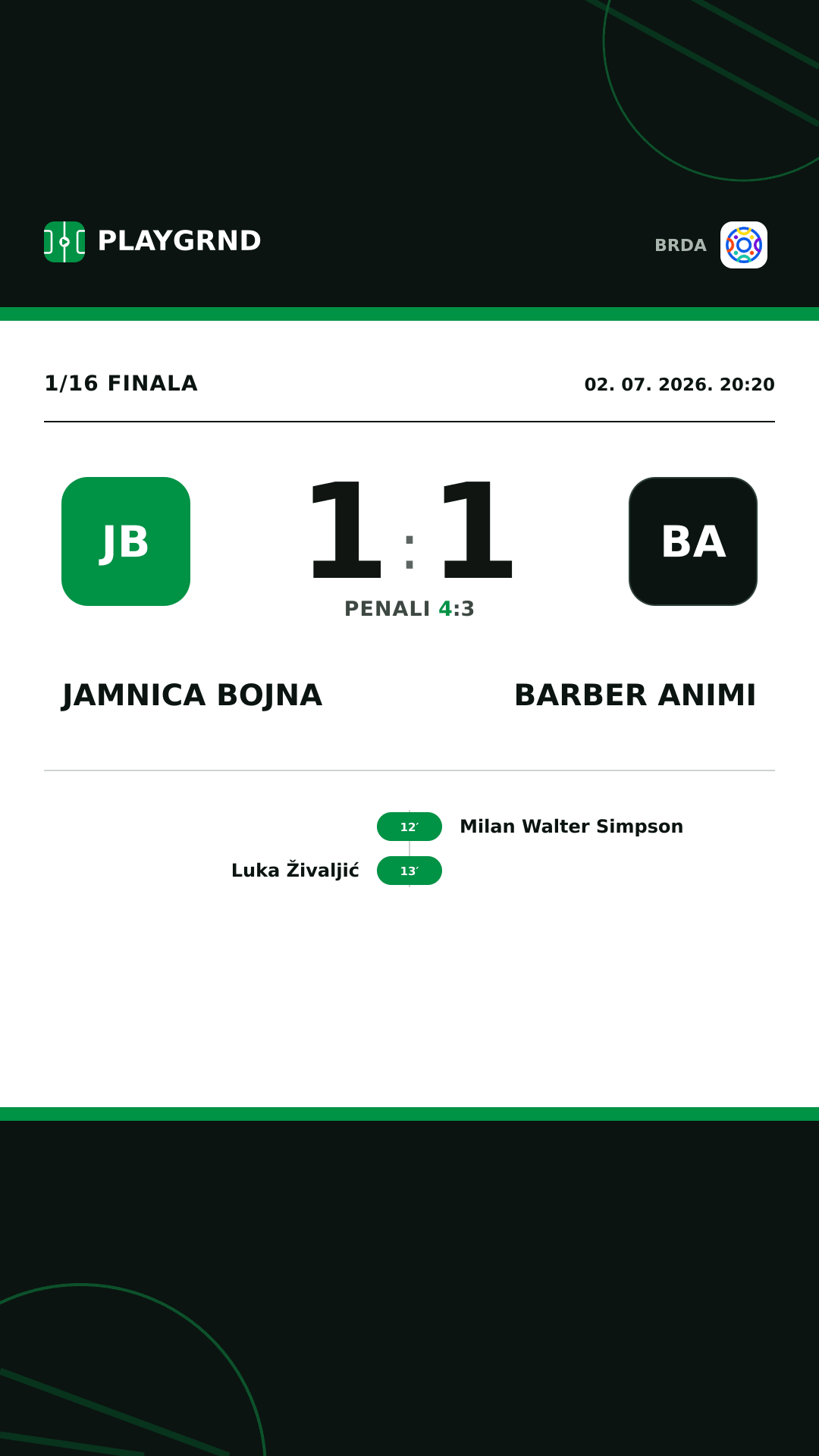 Instagram slika: Jamnica Bojna 1:1 Barber Animi