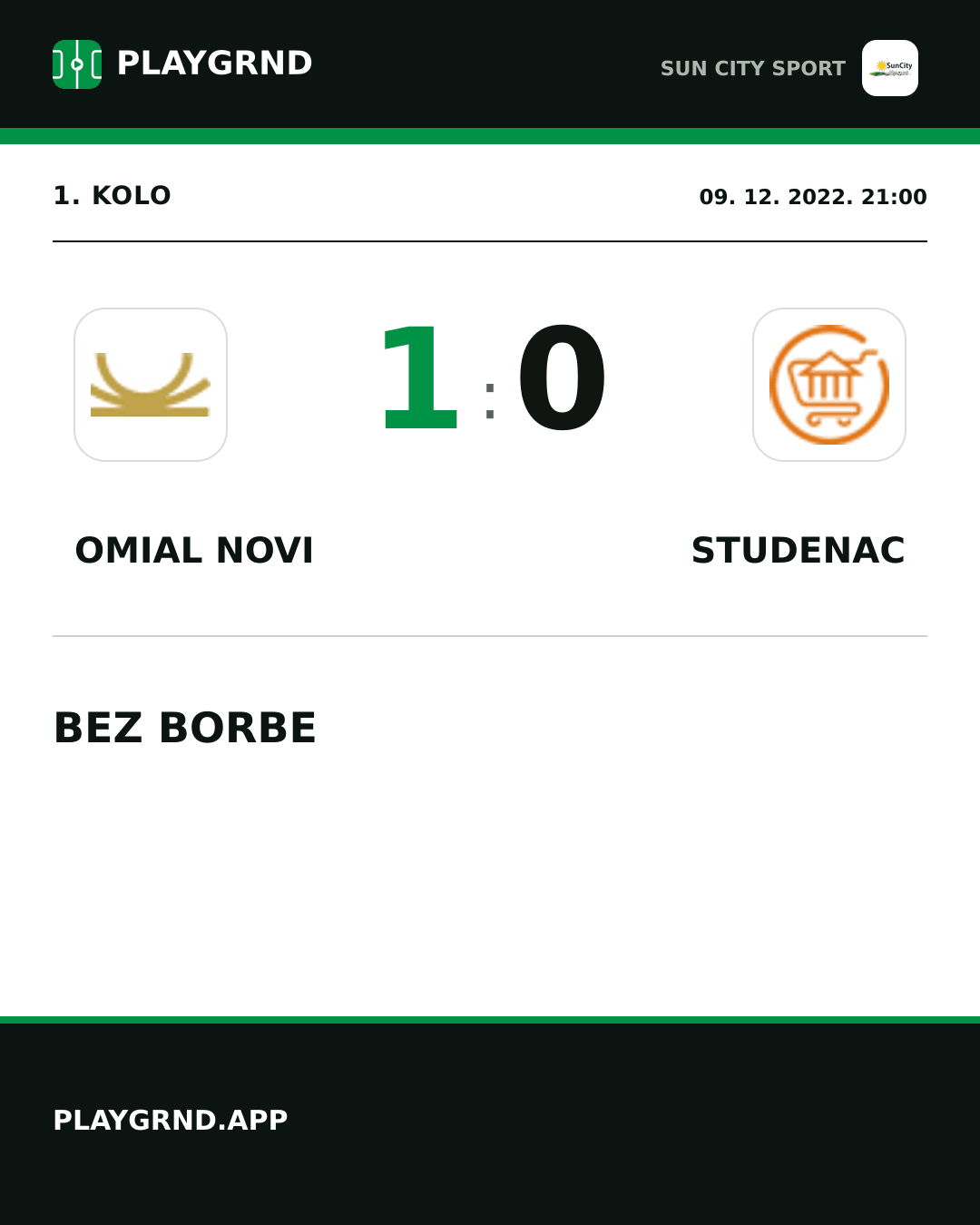 Instagram slika: Omial Novi 1:0 Studenac