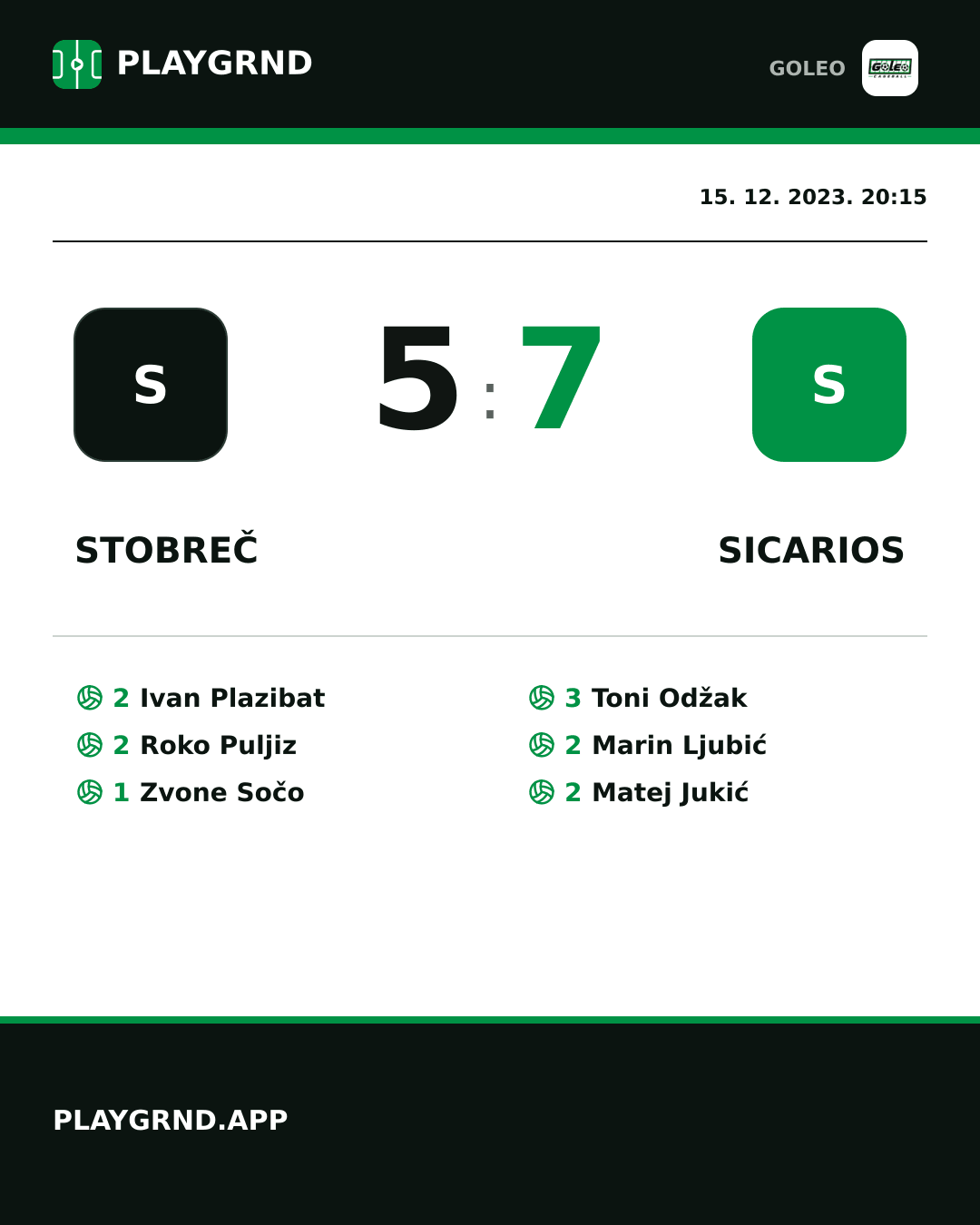 Instagram slika: Stobreč 5:7 Sicarios