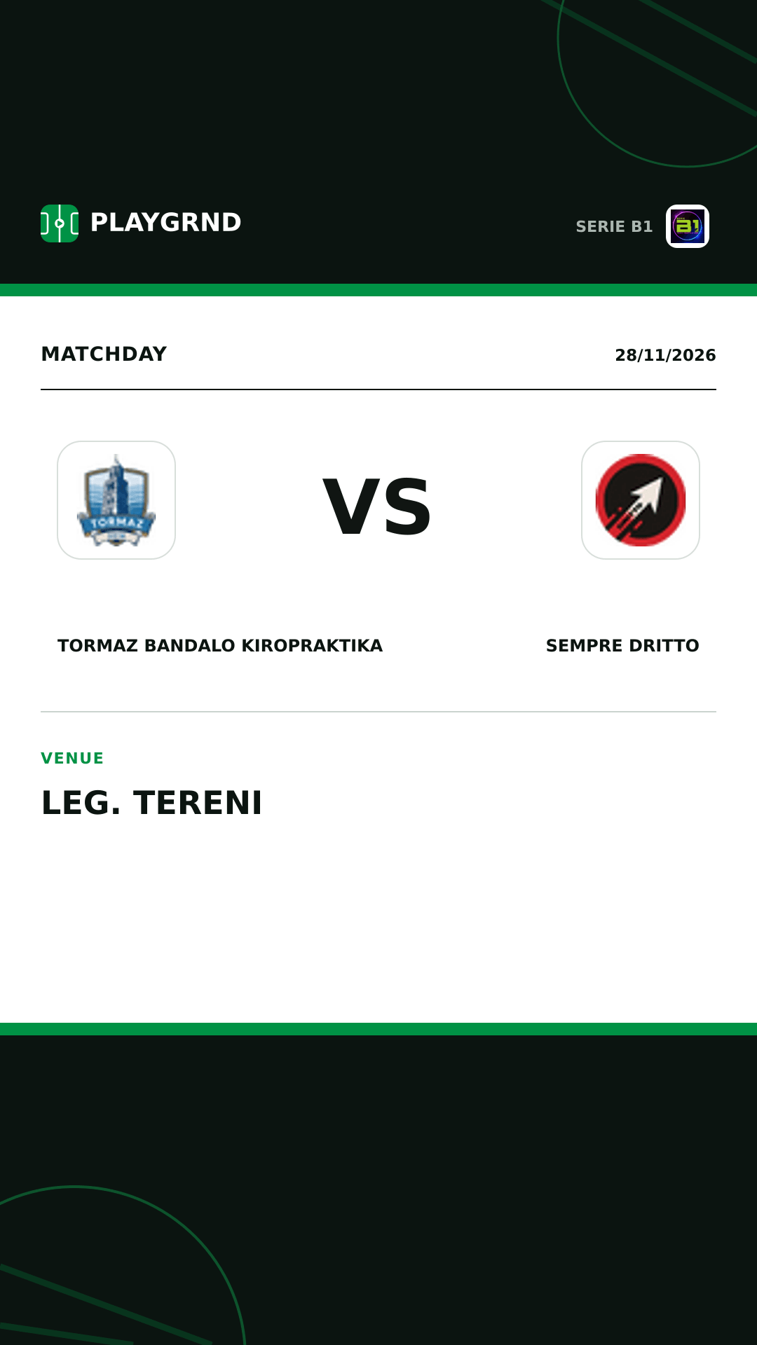 Instagram artwork: Tormaz Bandalo Kiropraktika vs Sempre Dritto