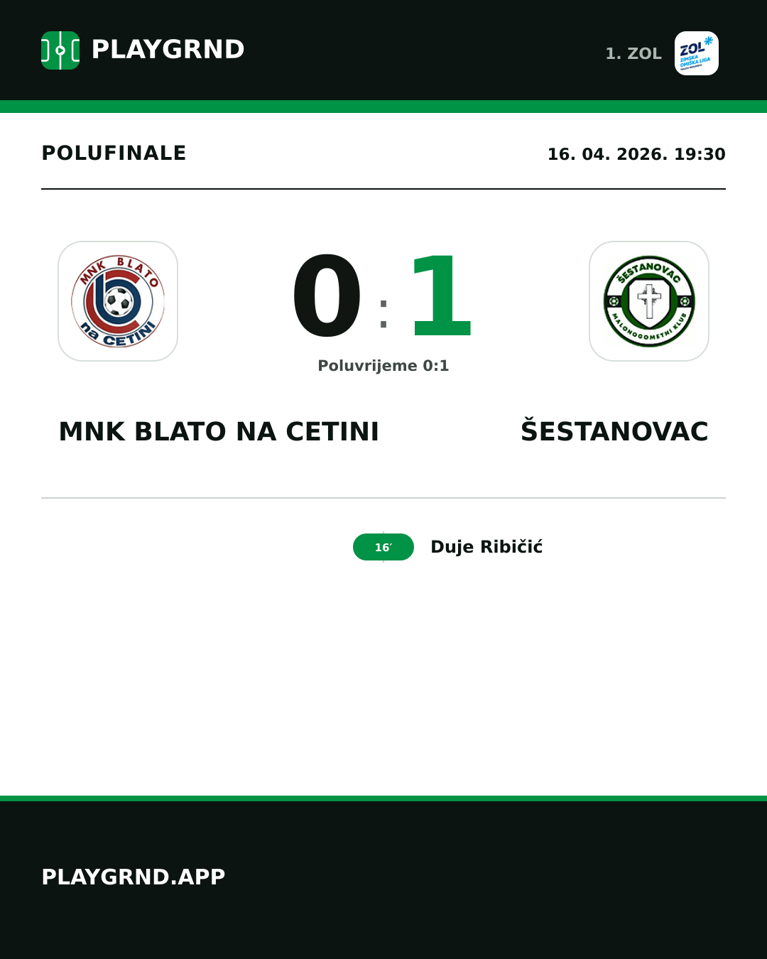 Instagram slika: MNK Blato na Cetini 0:1 Šestanovac