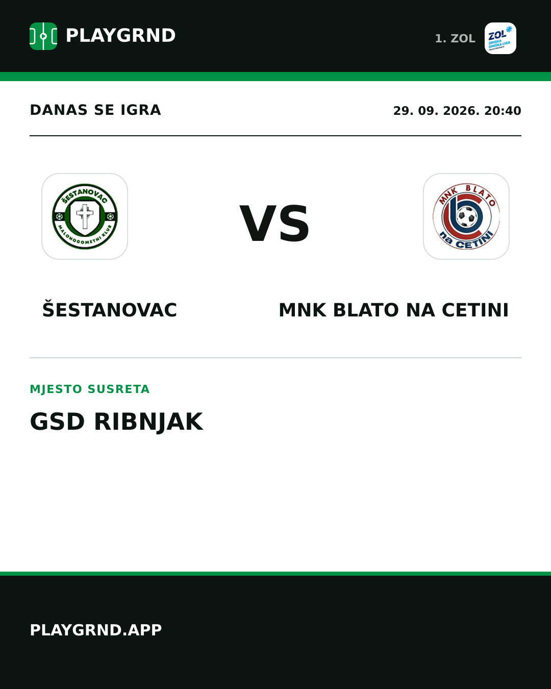 Instagram slika: Šestanovac vs MNK Blato na Cetini