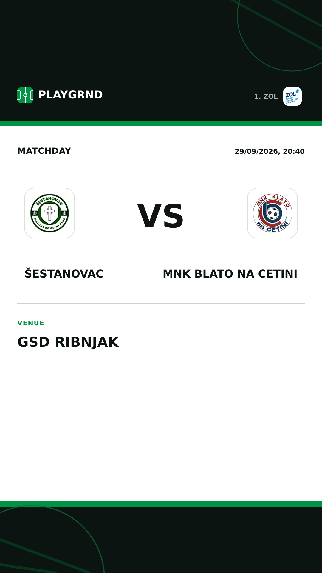 Instagram artwork: Šestanovac vs MNK Blato na Cetini