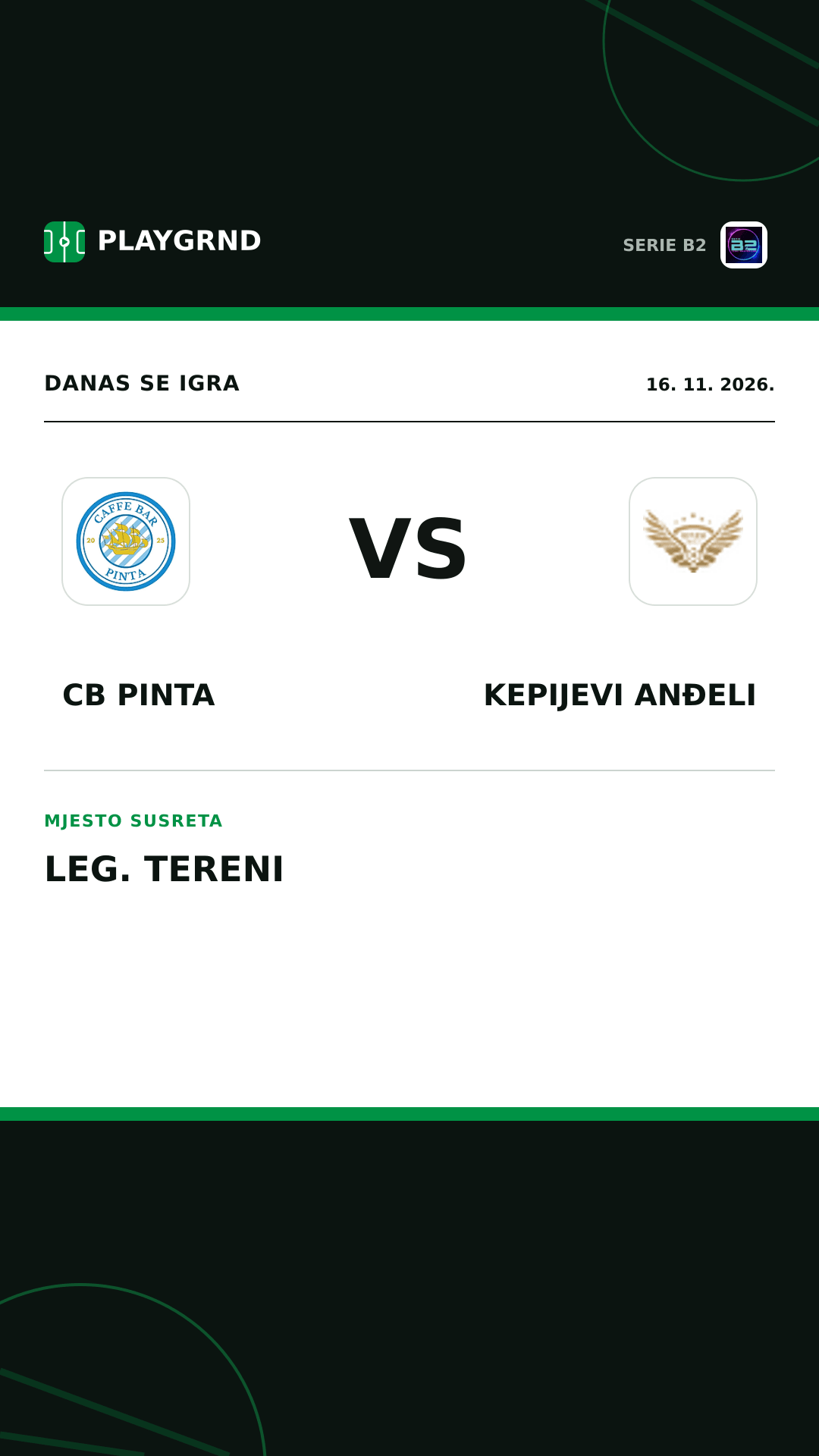 Instagram slika: CB Pinta vs Kepijevi Anđeli