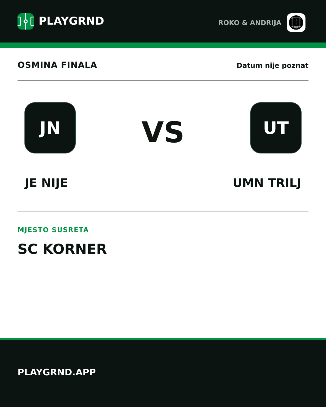 Instagram slika: Je Nije vs UMN Trilj