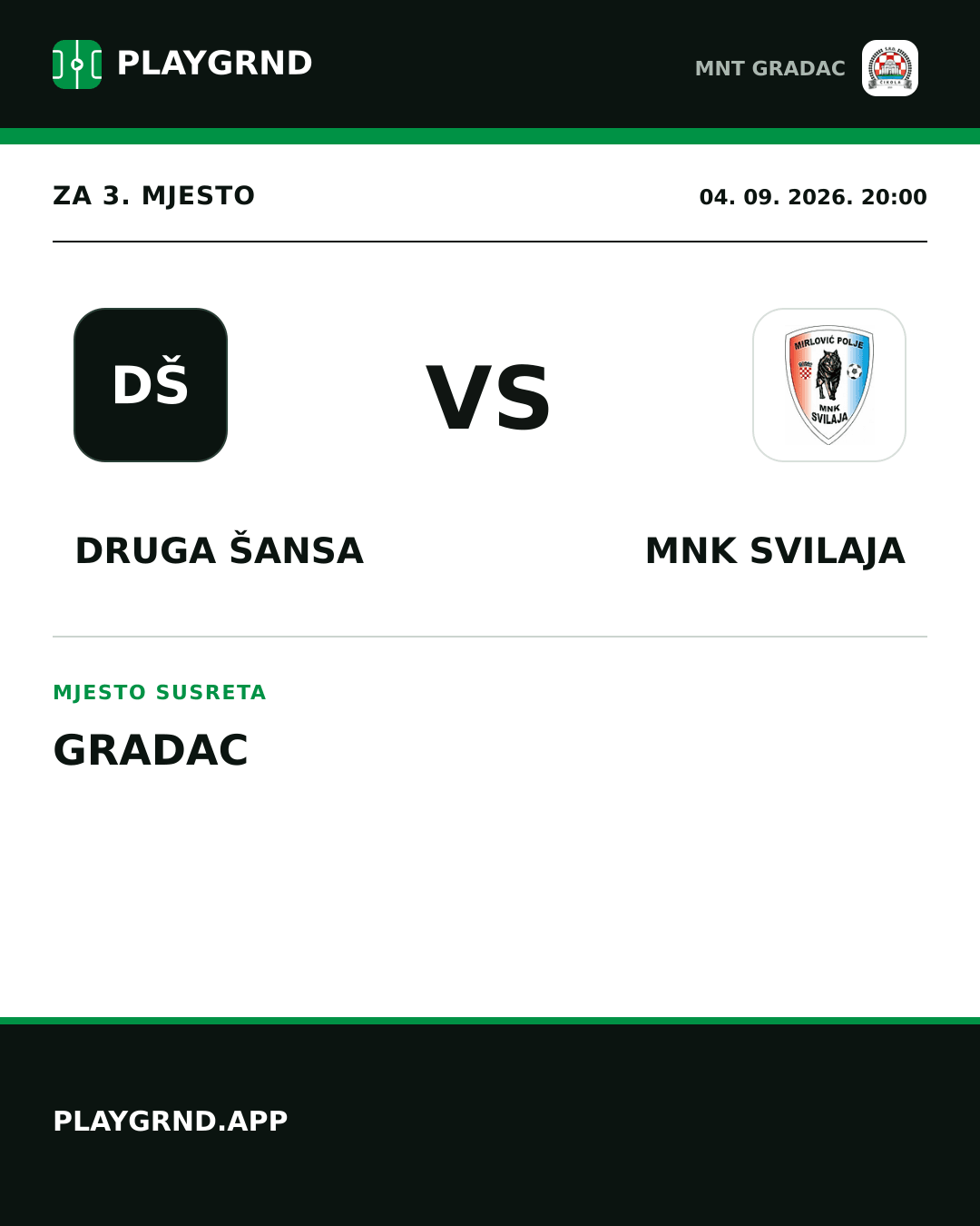 Instagram slika: Druga šansa vs MNK Svilaja