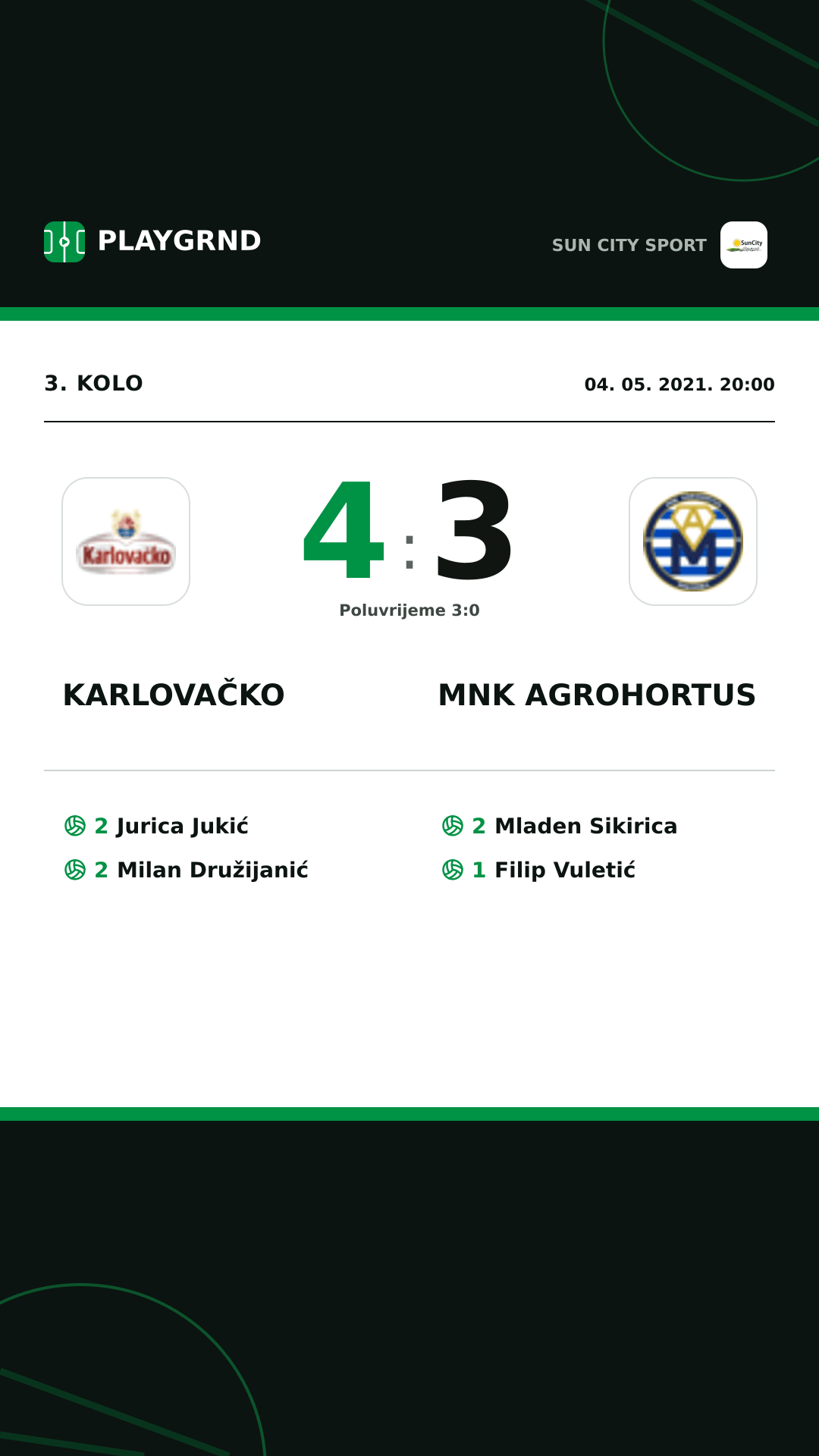 Instagram slika: Karlovačko 4:3 Mnk Agrohortus