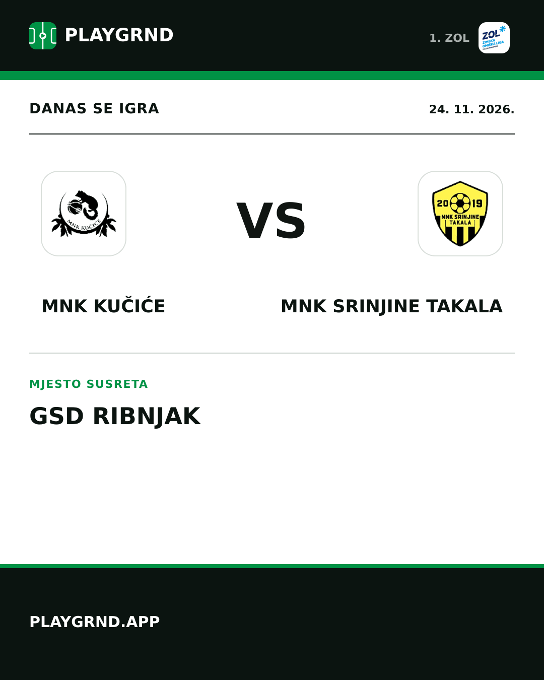 Instagram slika: MNK Kučiće vs MNK Srinjine Takala
