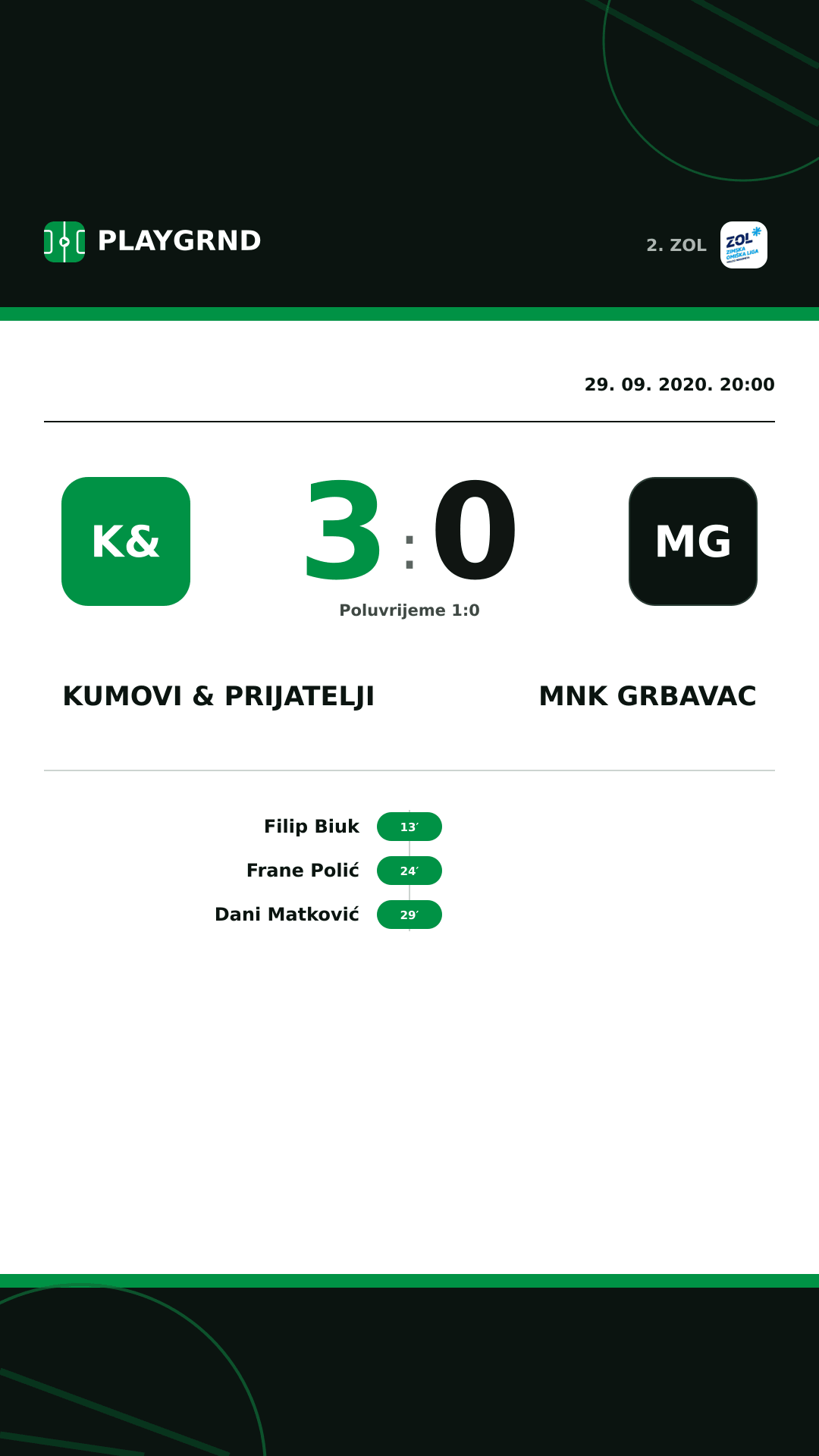 Instagram slika: Kumovi & prijatelji 3:0 MNK Grbavac