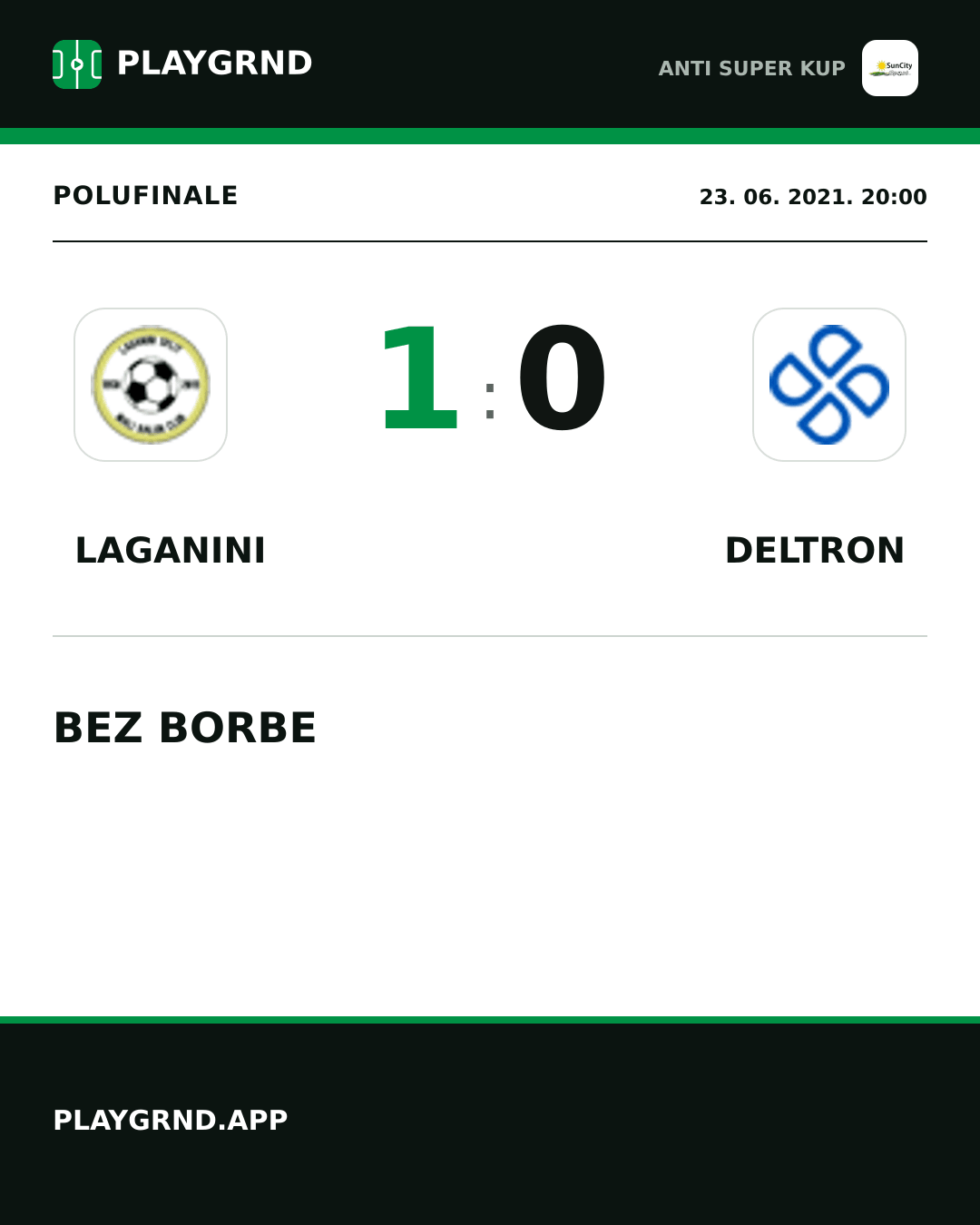 Instagram slika: Laganini 1:0 Deltron