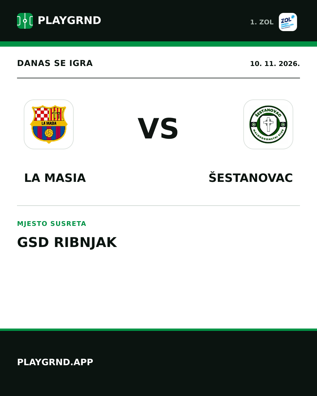Instagram slika: La Masia vs Šestanovac