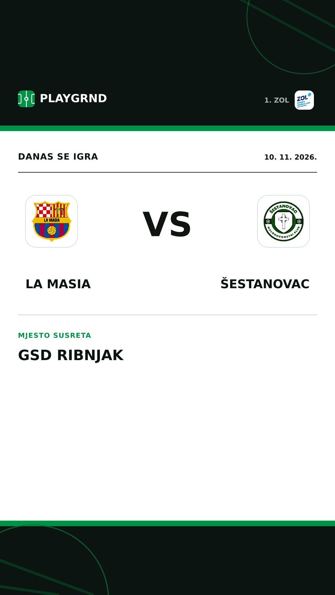 Instagram slika: La Masia vs Šestanovac