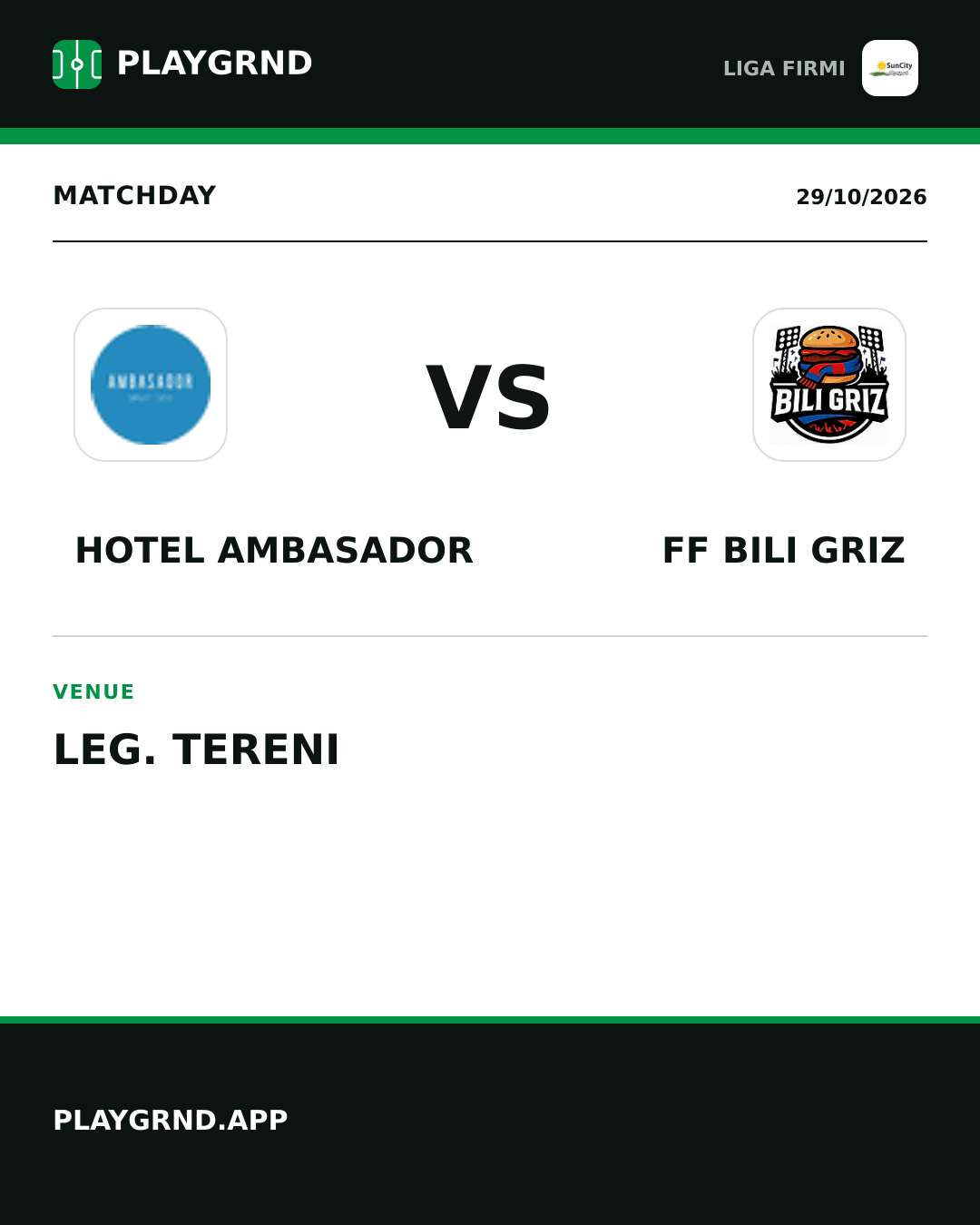 Instagram artwork: Hotel Ambasador vs FF Bili Griz