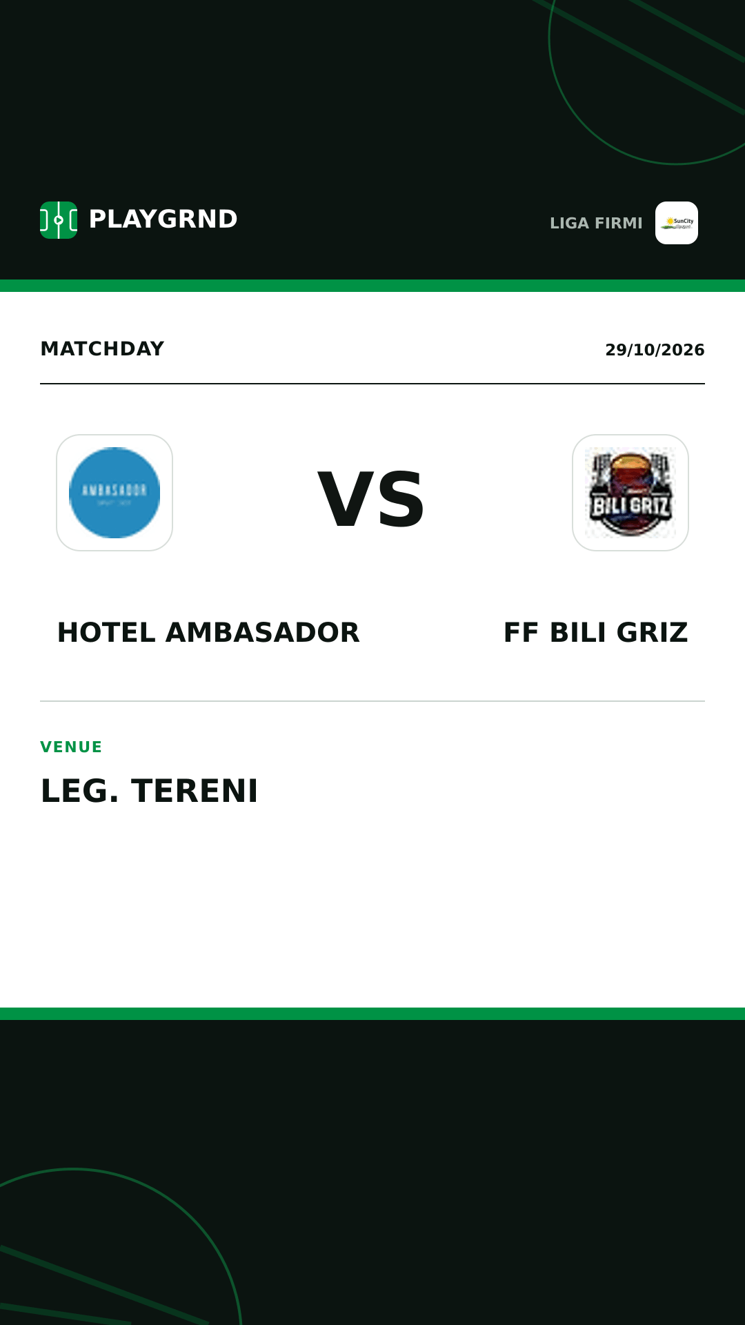 Instagram artwork: Hotel Ambasador vs FF Bili Griz