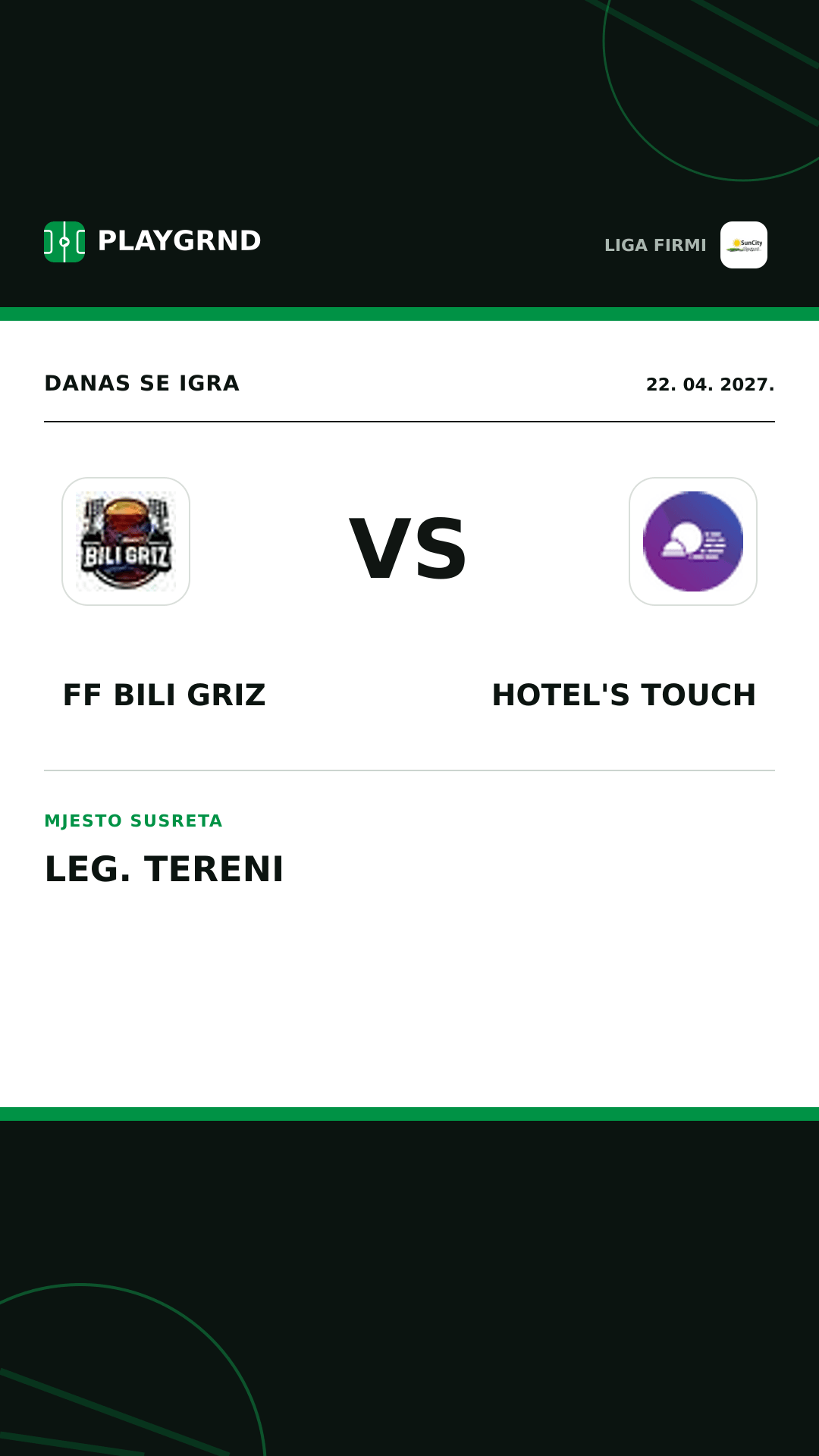 Instagram slika: FF Bili Griz vs Hotel's Touch