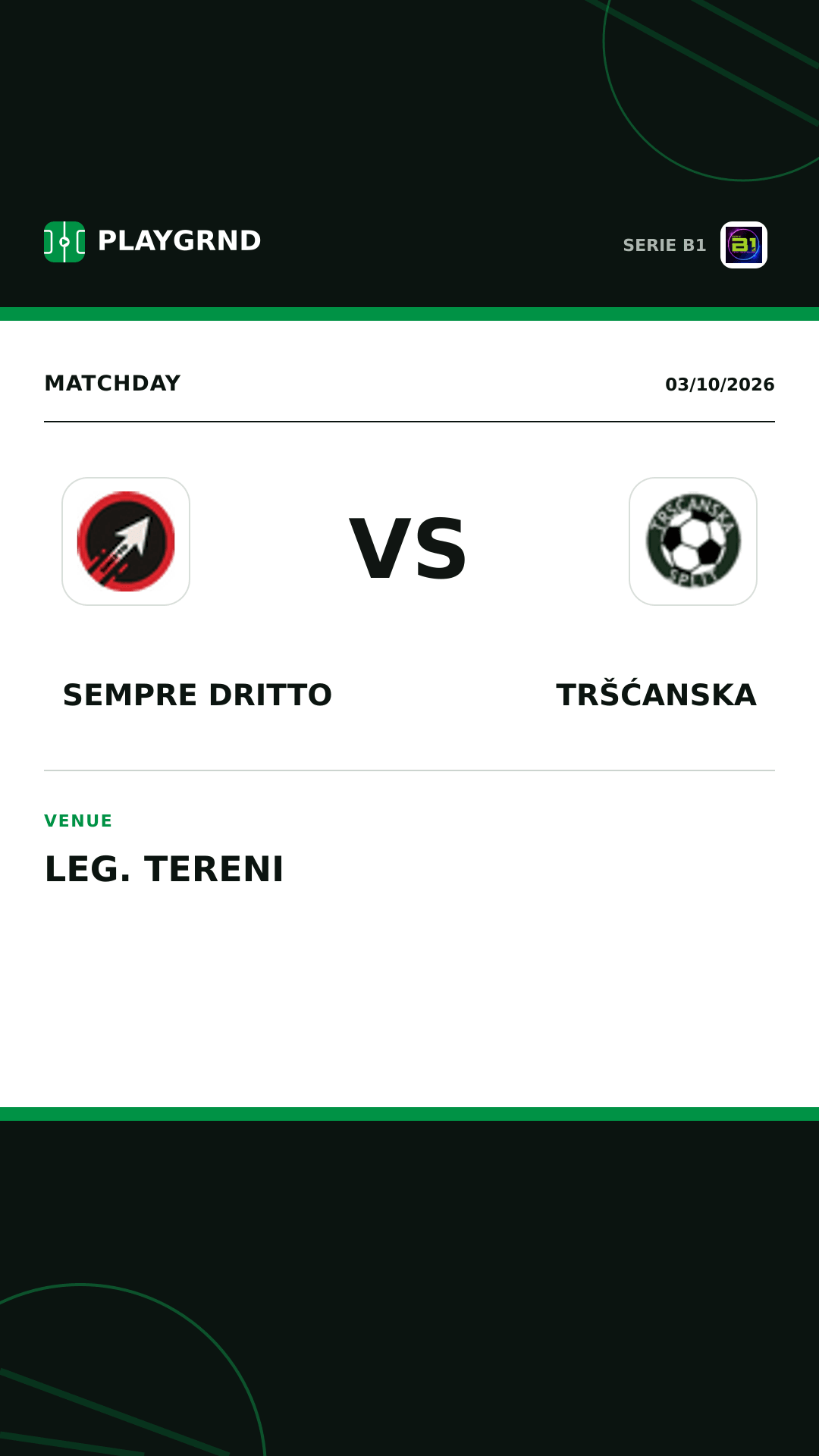 Instagram artwork: Sempre Dritto vs Tršćanska