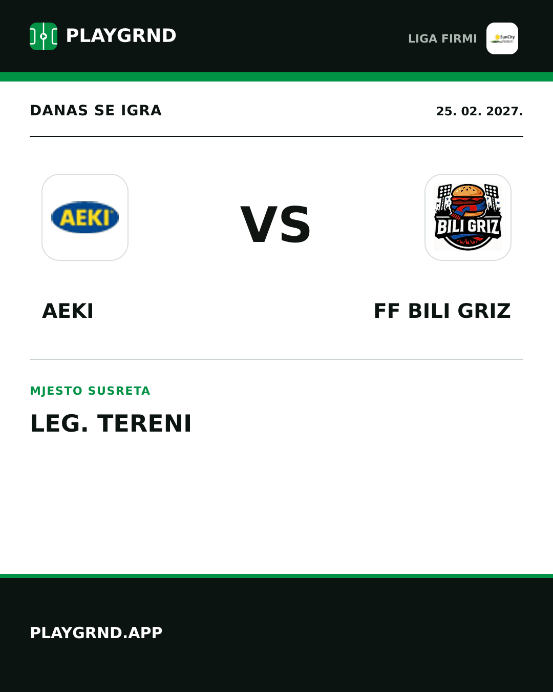 Instagram slika: AEKI vs FF Bili Griz