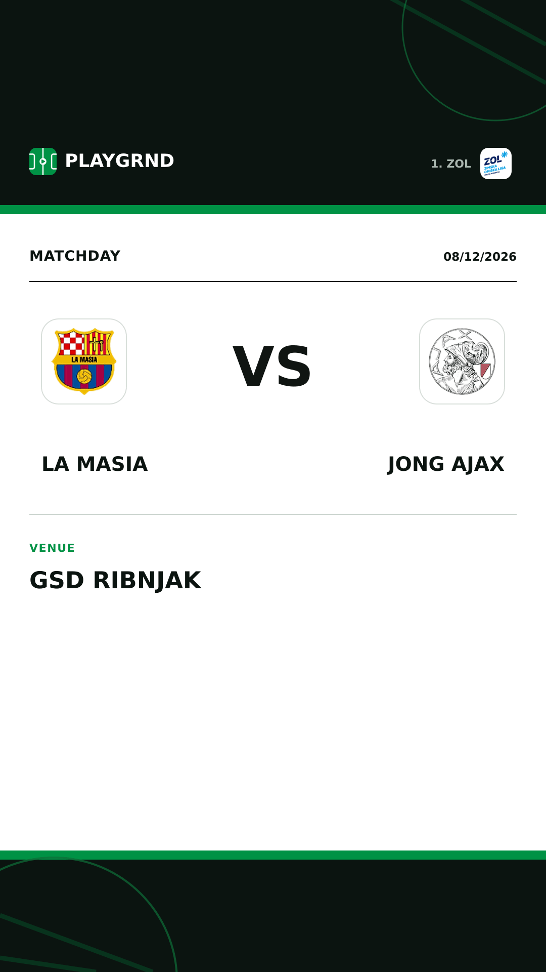 Instagram artwork: La Masia vs Jong Ajax