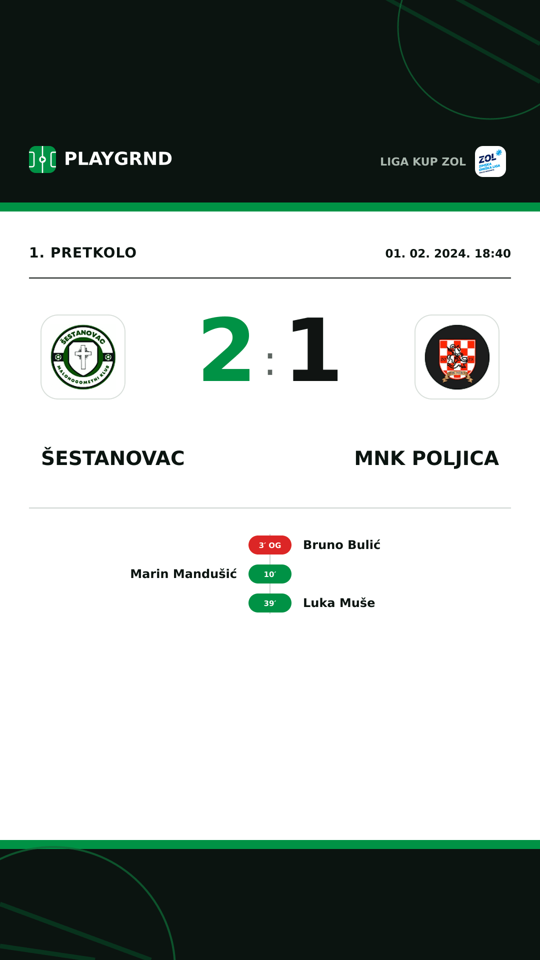 Instagram slika: Šestanovac 2:1 MNK Poljica