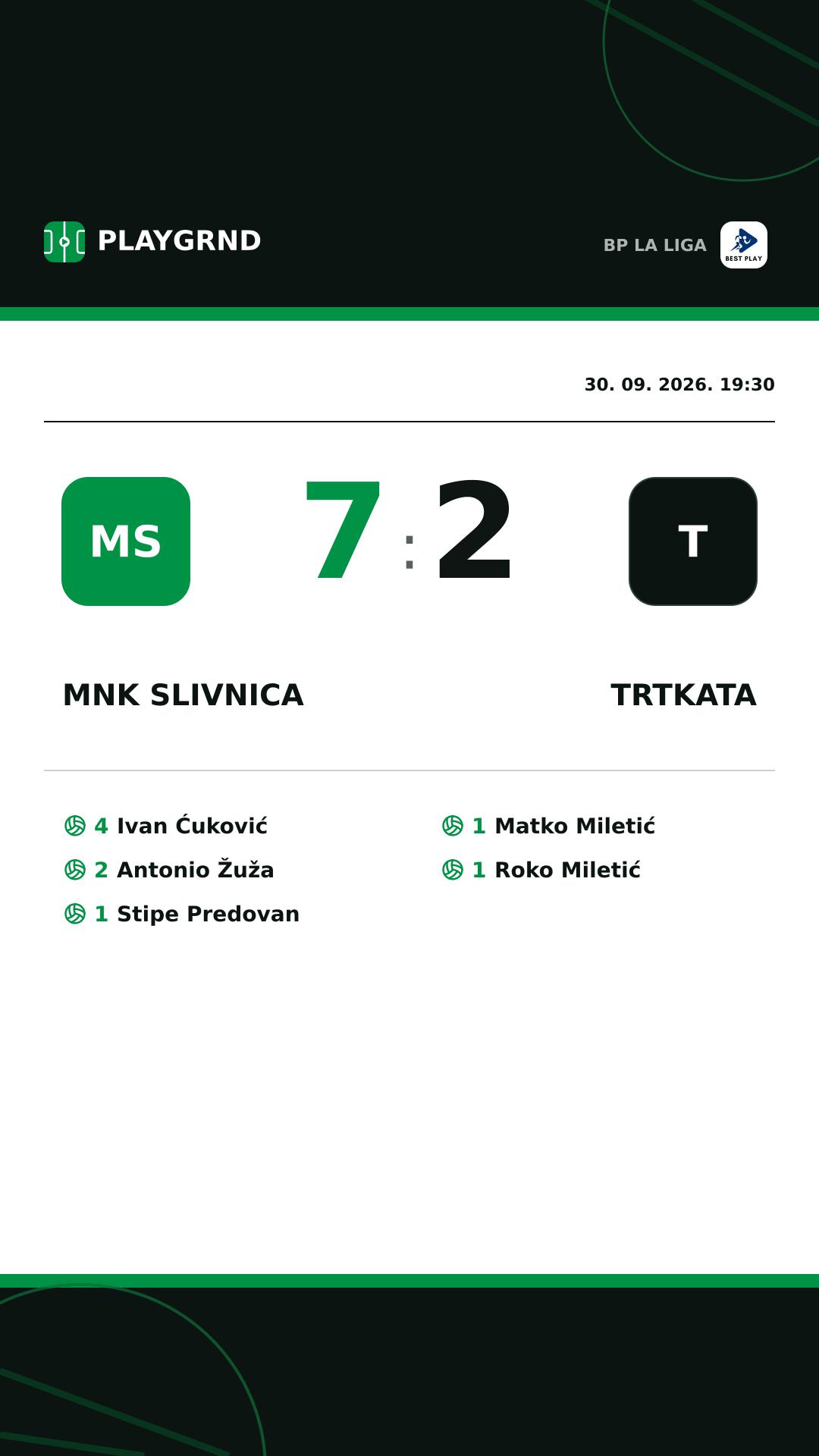 Instagram slika: MNK Slivnica 7:2 Trtkata