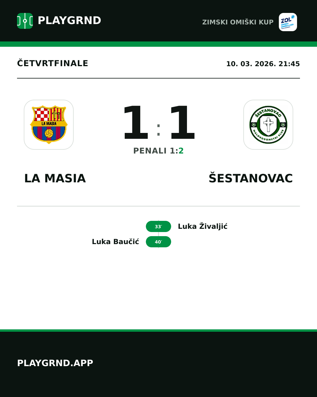 Instagram slika: La Masia 1:1 Šestanovac