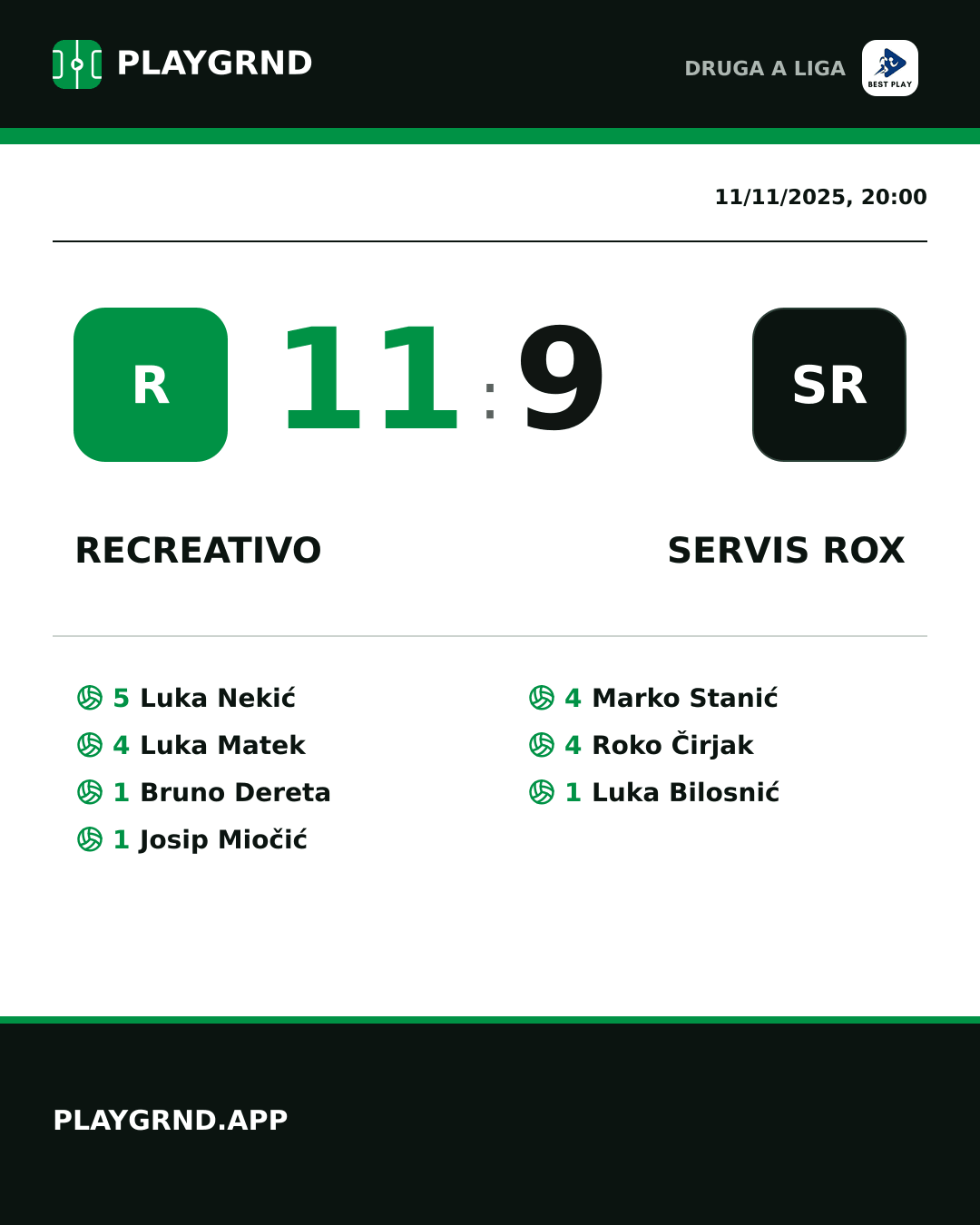 Instagram artwork: Recreativo 11:9 Servis Rox