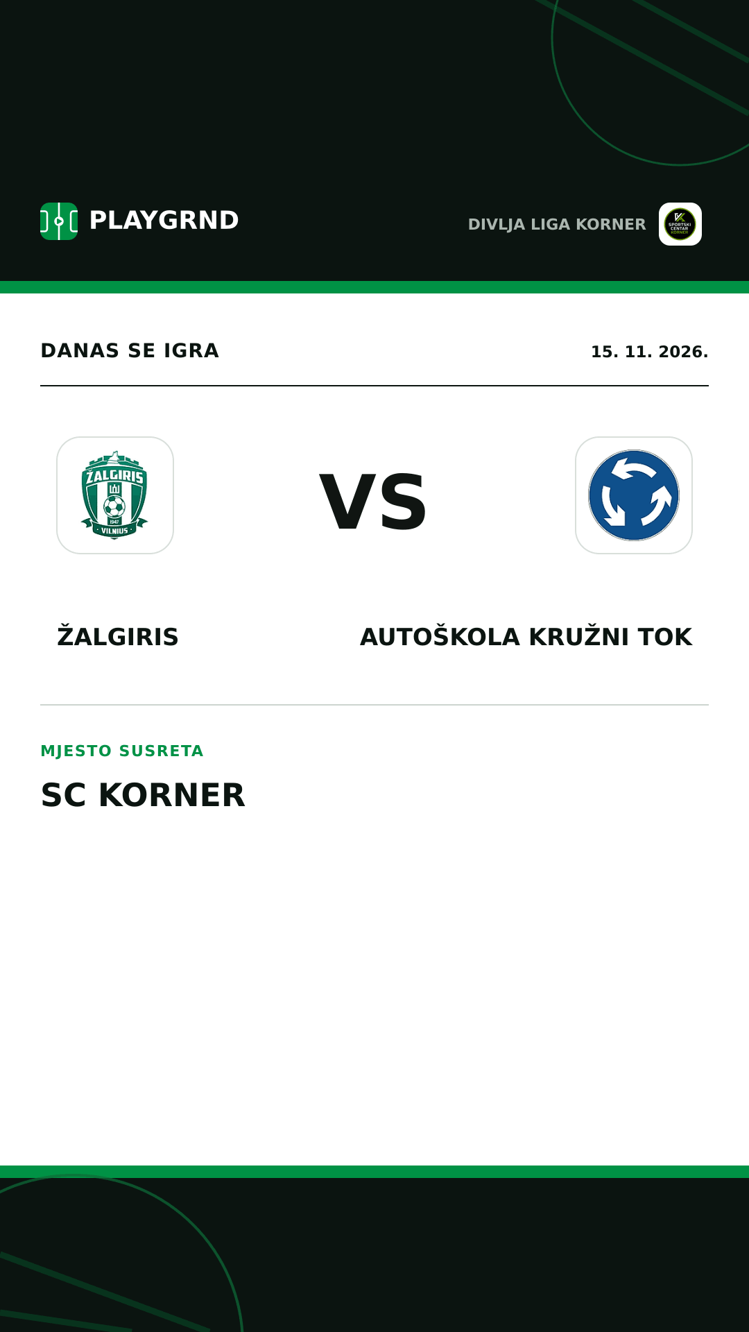 Instagram slika: Žalgiris vs Autoškola Kružni tok
