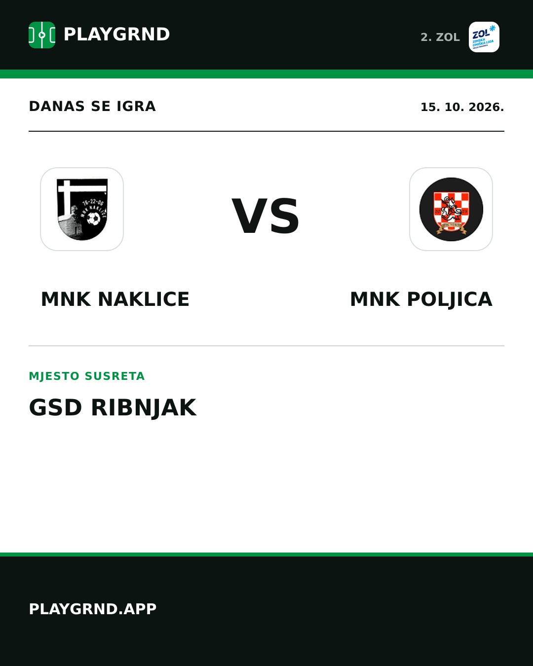 Instagram slika: MNK Naklice vs MNK Poljica