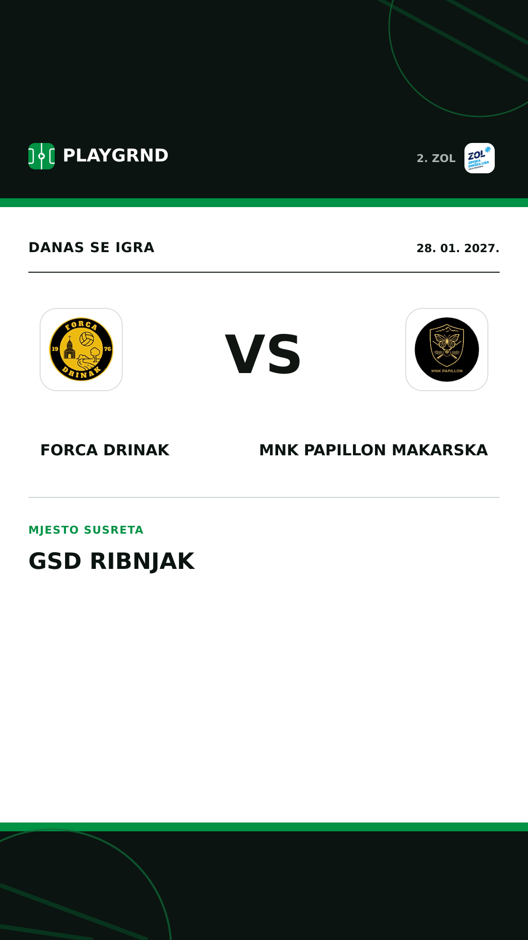 Instagram slika: Forca Drinak vs MNK Papillon Makarska