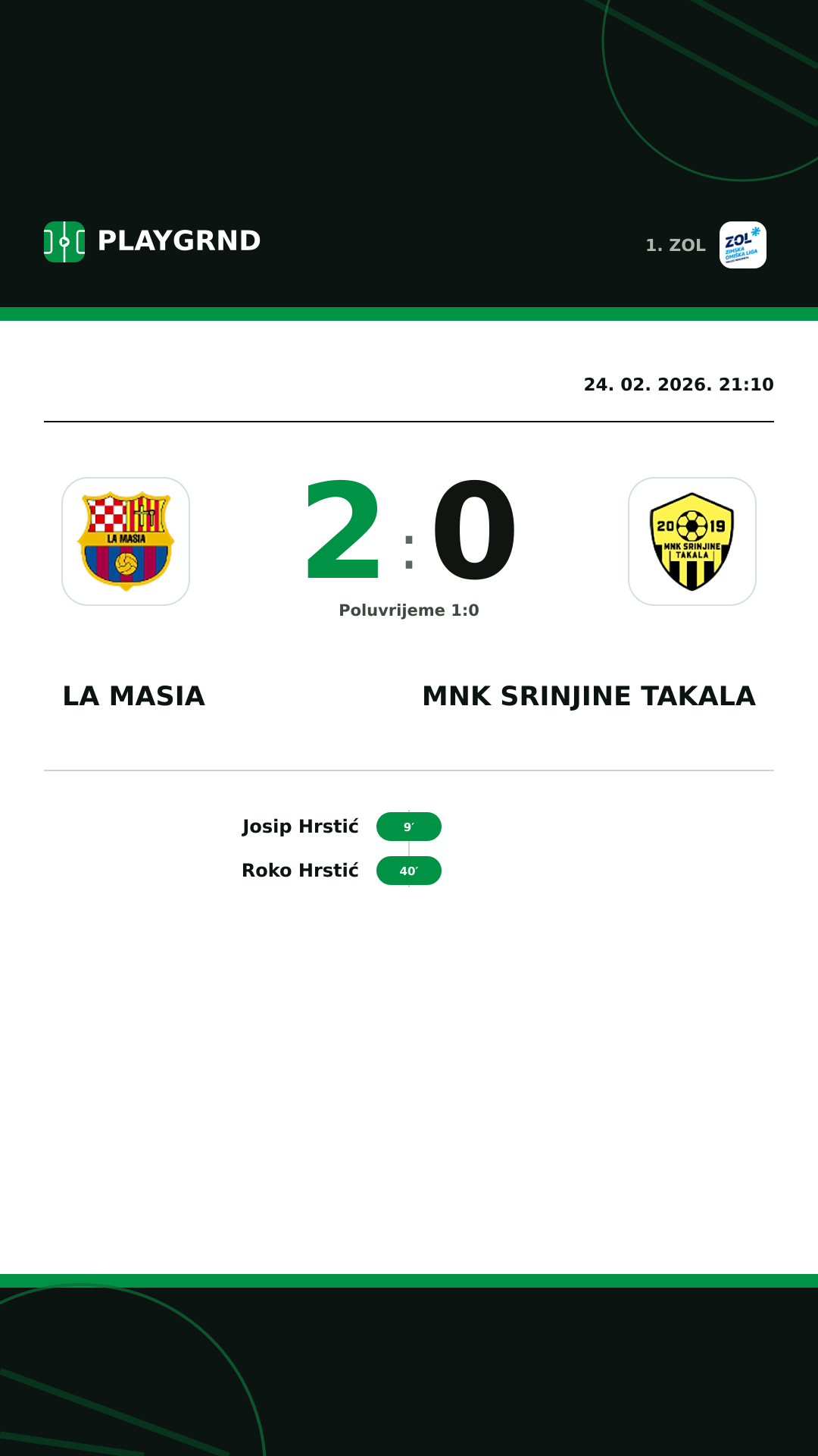 Instagram slika: La Masia 2:0 MNK Srinjine Takala