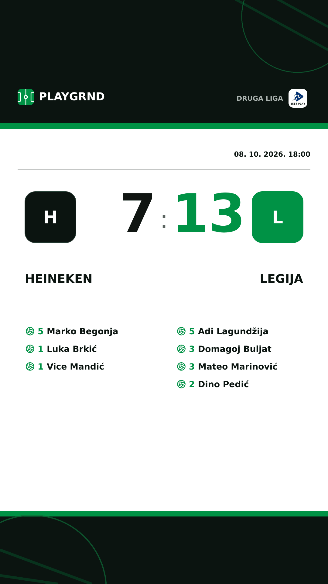 Instagram slika: Heineken 7:13 Legija