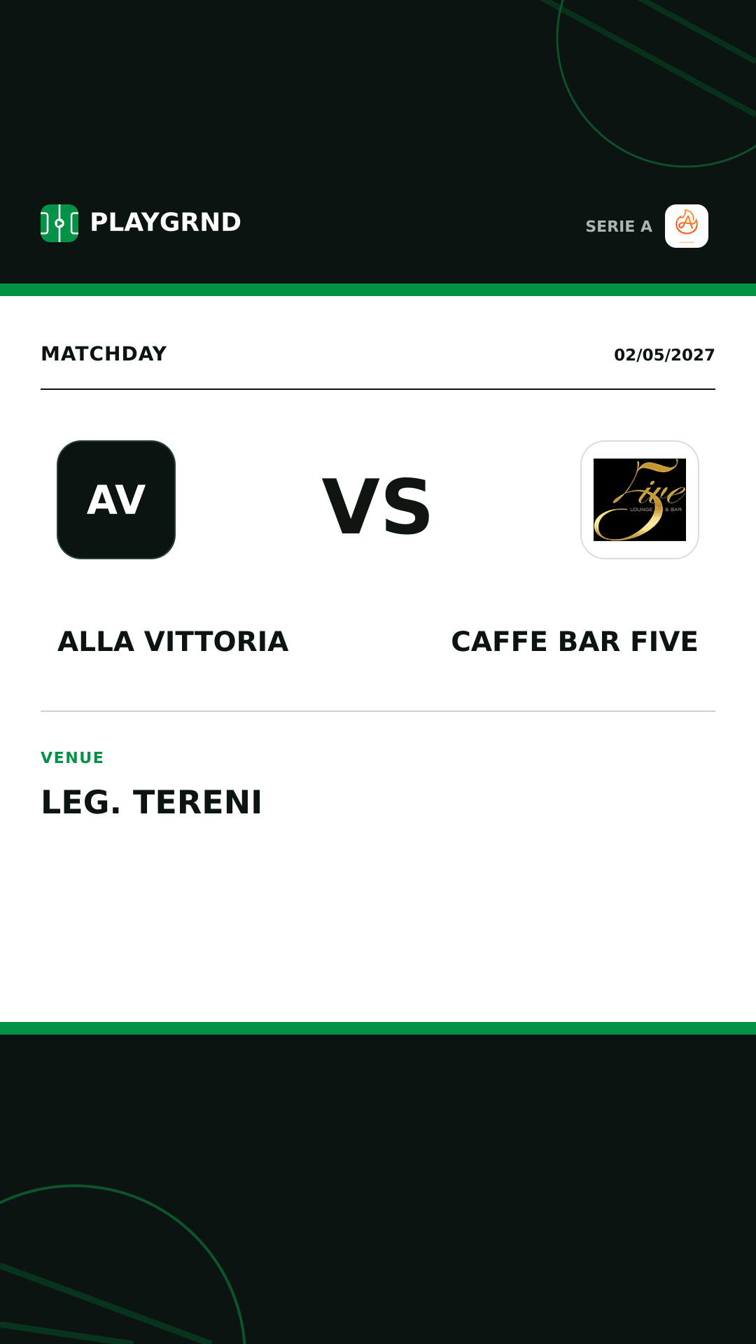 Instagram artwork: Alla Vittoria vs Caffe Bar Five