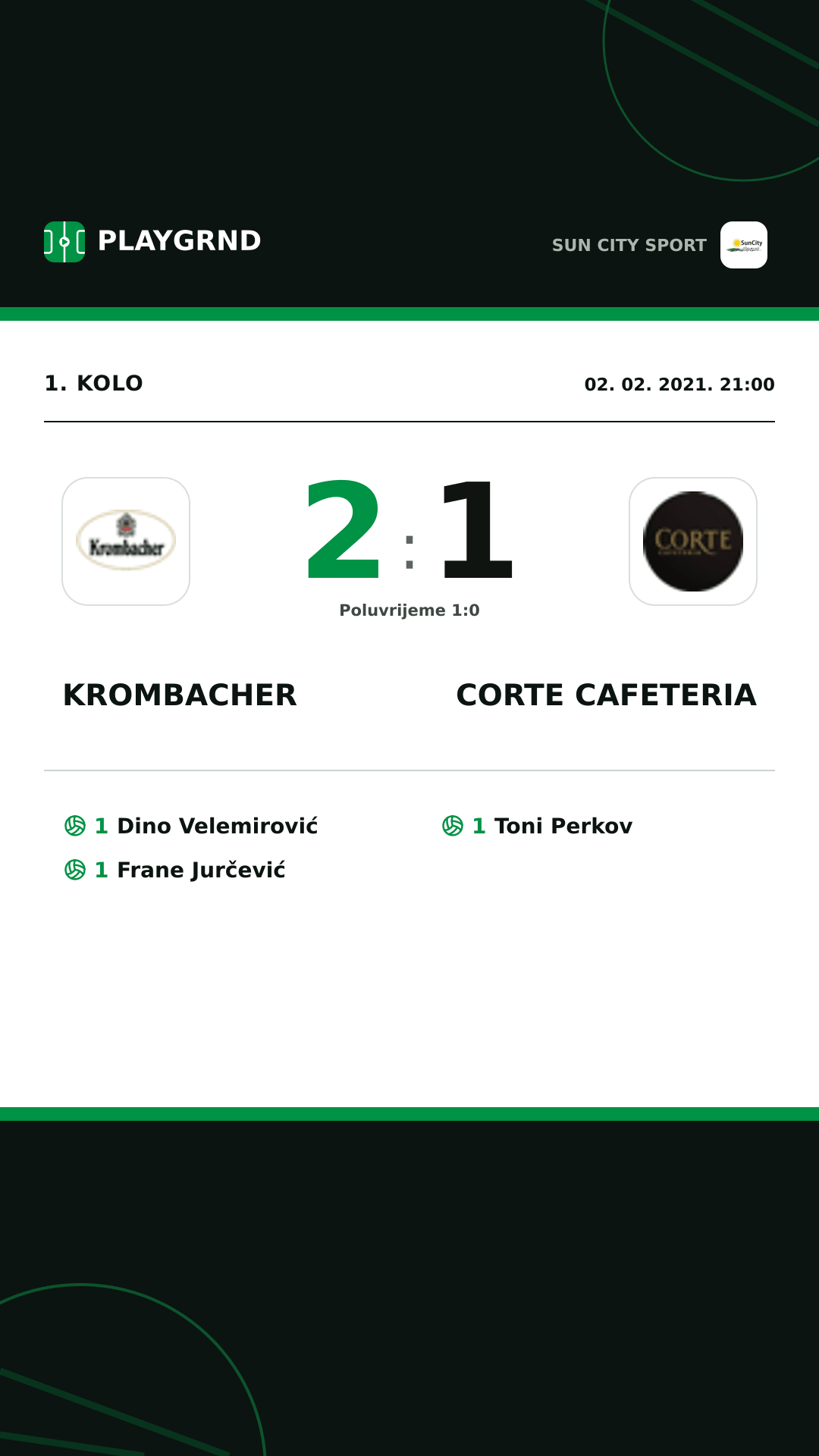 Instagram slika: Krombacher 2:1 Corte Cafeteria
