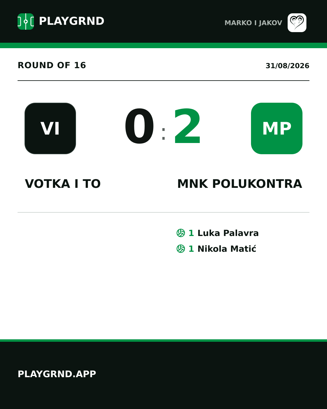 Instagram artwork: Votka i to 0:2 MNK Polukontra
