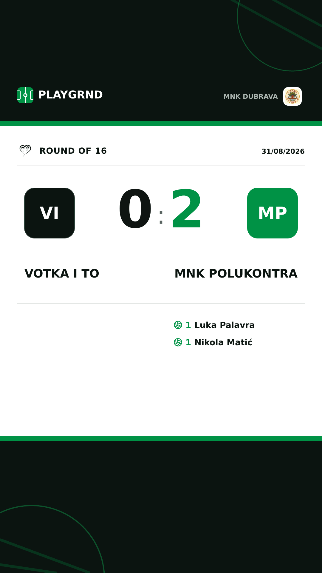 Instagram artwork: Votka i to 0:2 MNK Polukontra